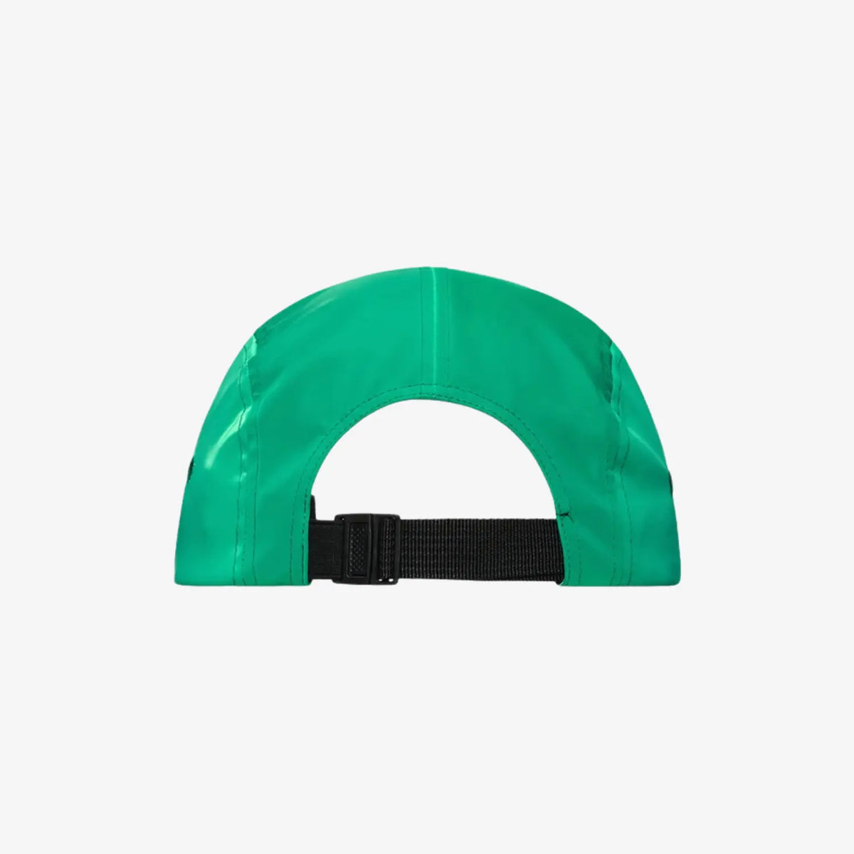 Dos du 5 Panel Cap Element vert émeraude, sangle noire et boucle plate de réglage
