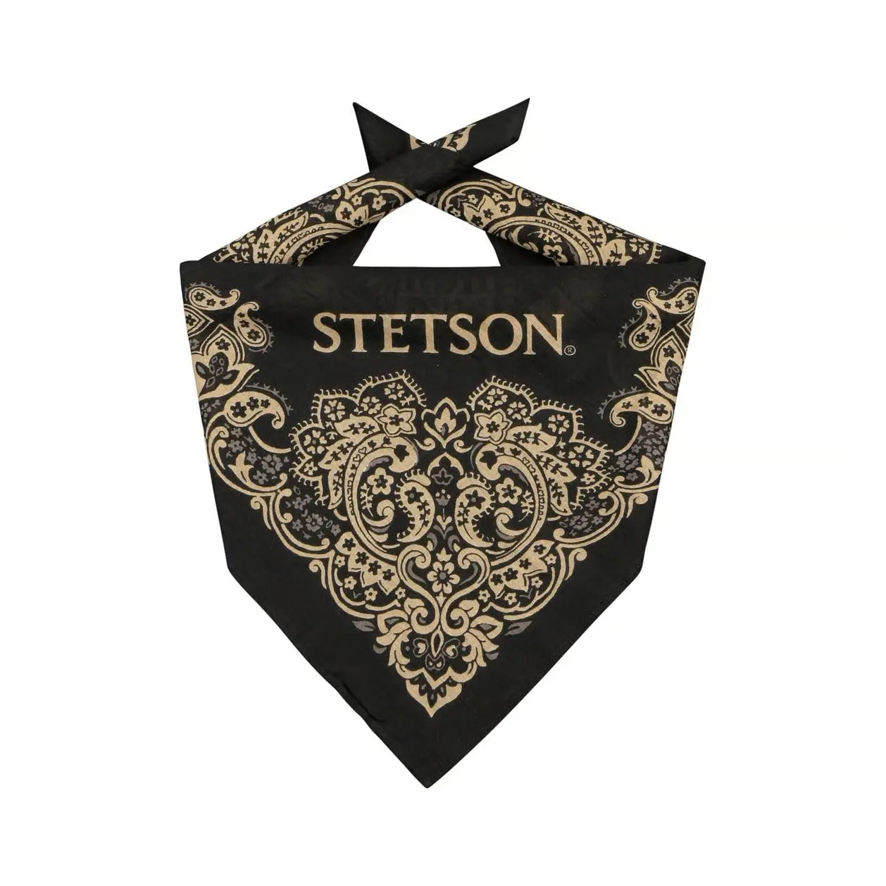 Bandana Paisley - Noir - Stetson - détail 2