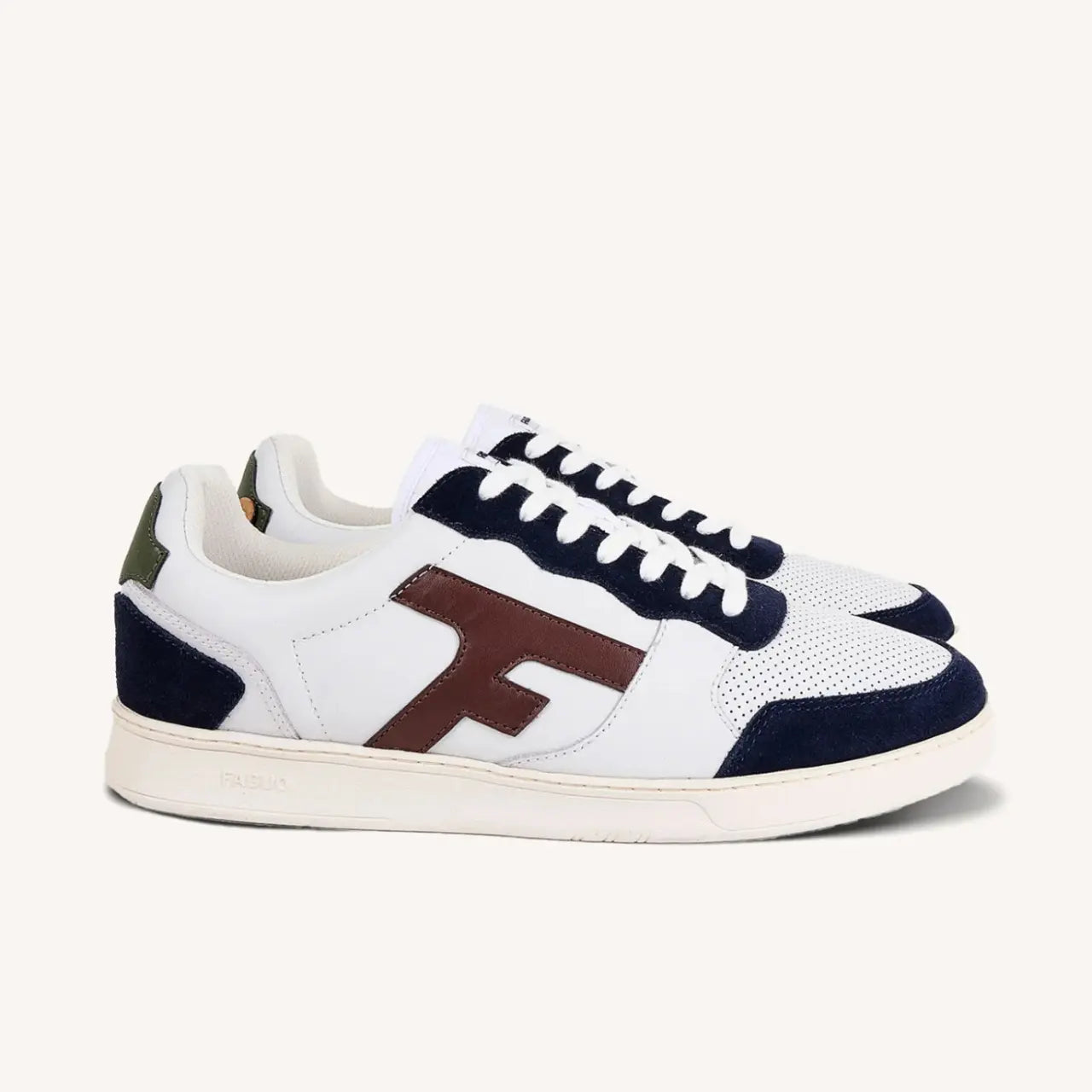 Baskets Hazel Blanches et Bleu Marine - Faguo