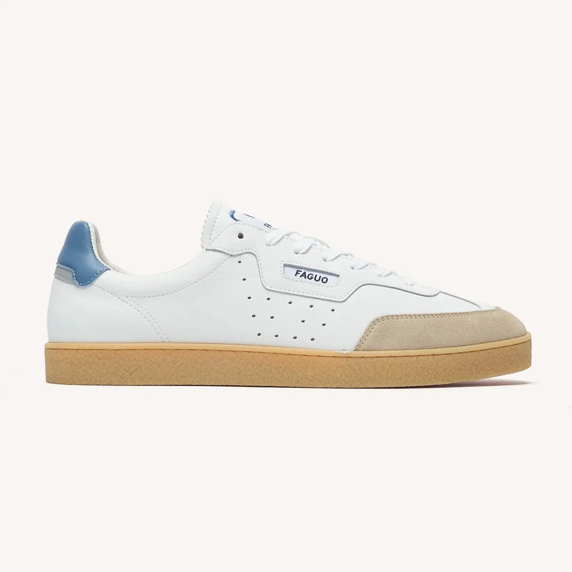 Baskets Lumbo Blanc et Bleu Ciel - Faguo