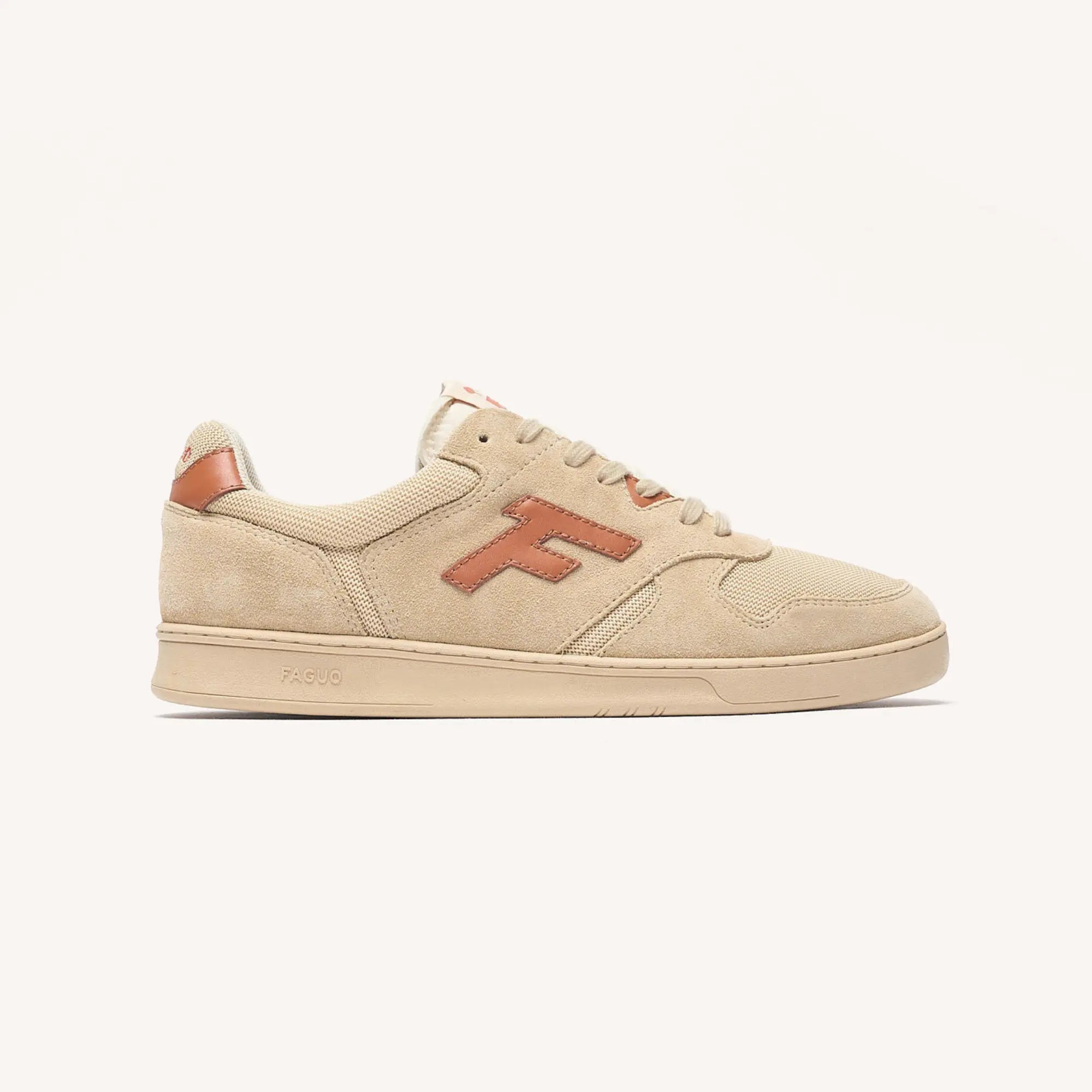 Baskets Palmer - Beige et Rouille - Faguo