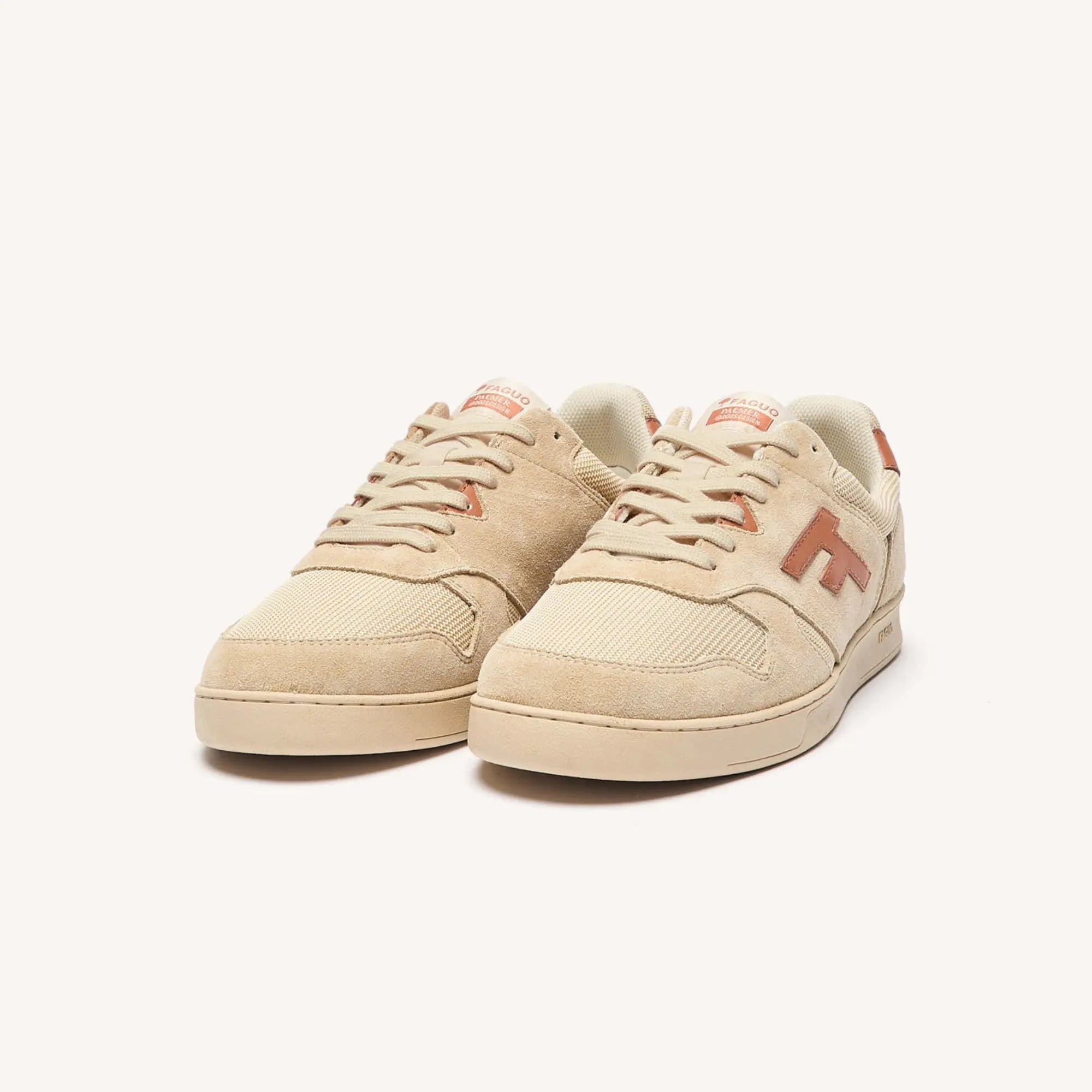 Baskets Palmer - Beige et Rouille - Faguo - détail 4