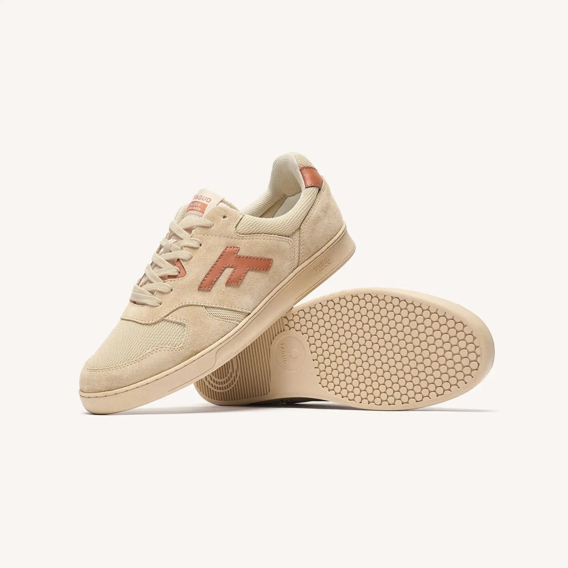 Baskets Palmer - Beige et Rouille - Faguo - détail 8