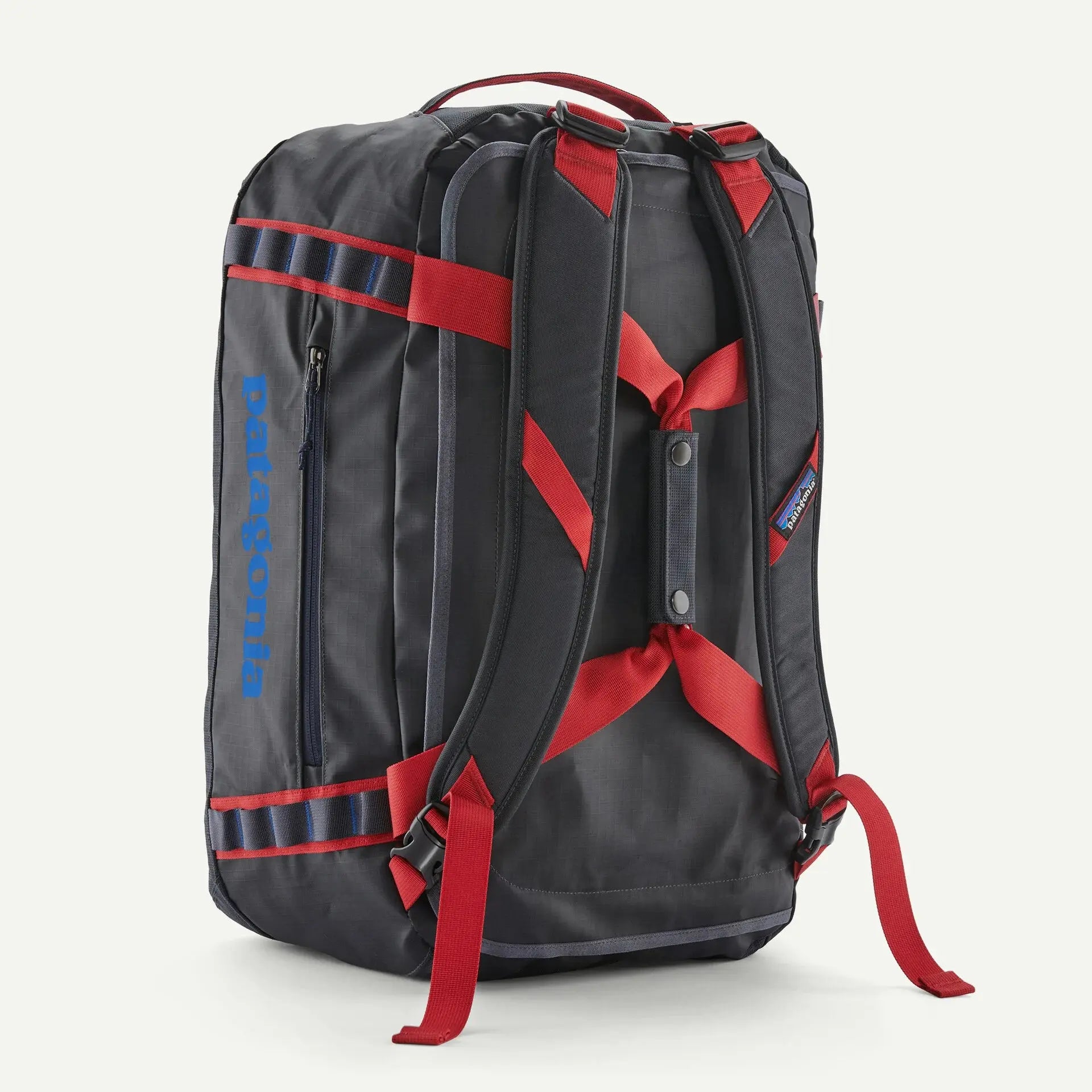 Black Hole Duffel 40l - Smolder Blue / Amanita Red - Patagonia - détail 4