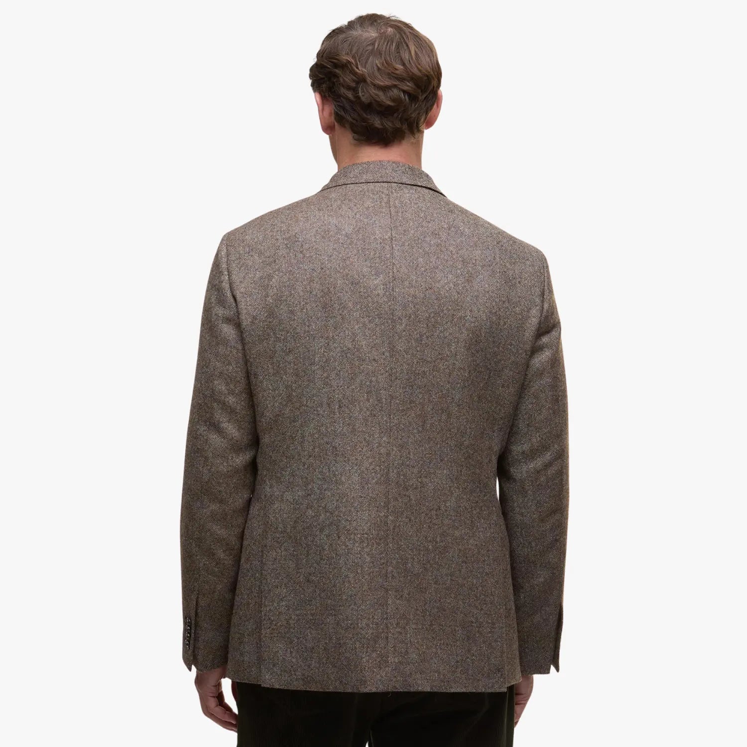 Blazer Tweed Godfrey Shetland Moons - Marron - Barbour - détail 3