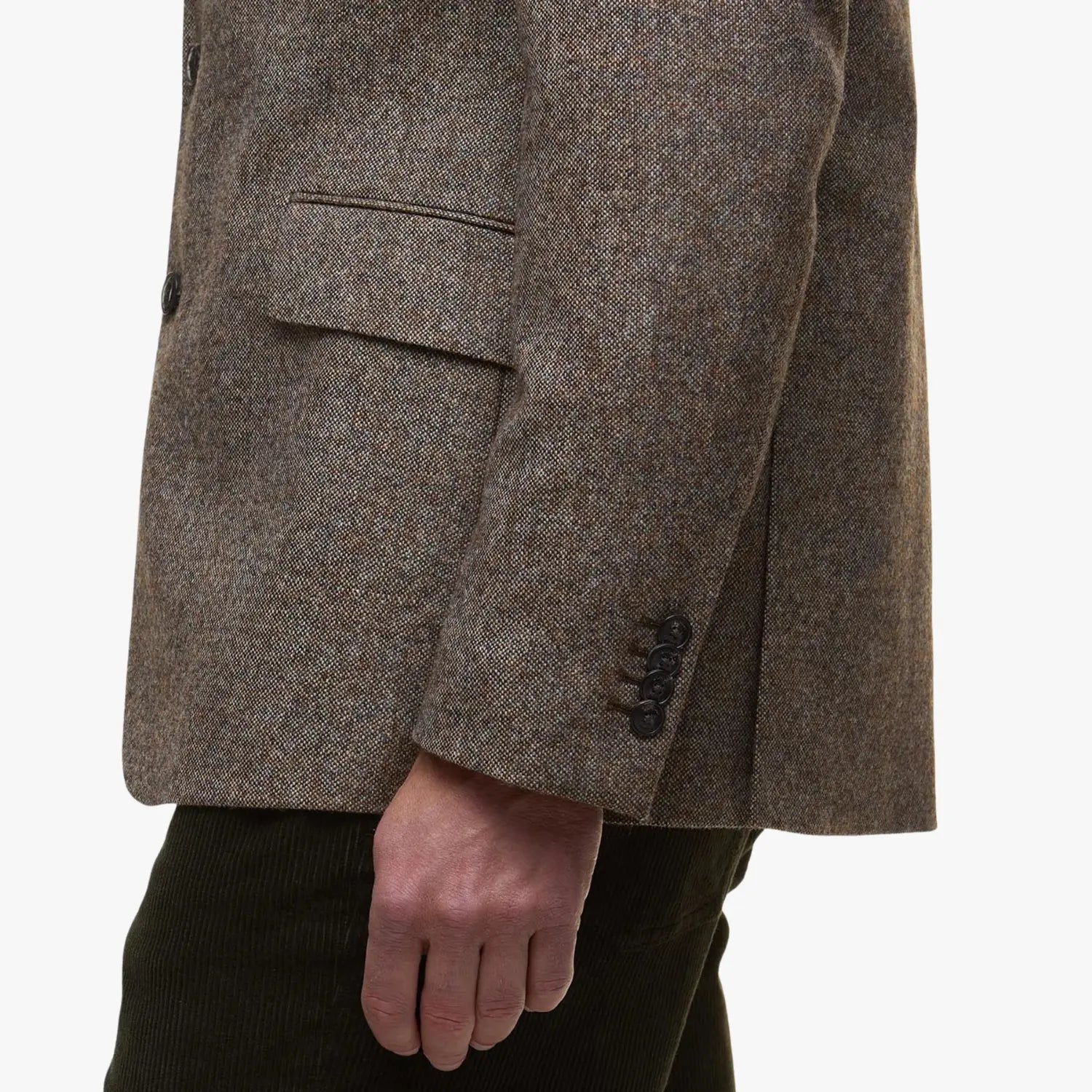 Blazer Tweed Godfrey Shetland Moons - Marron - Barbour - détail 6