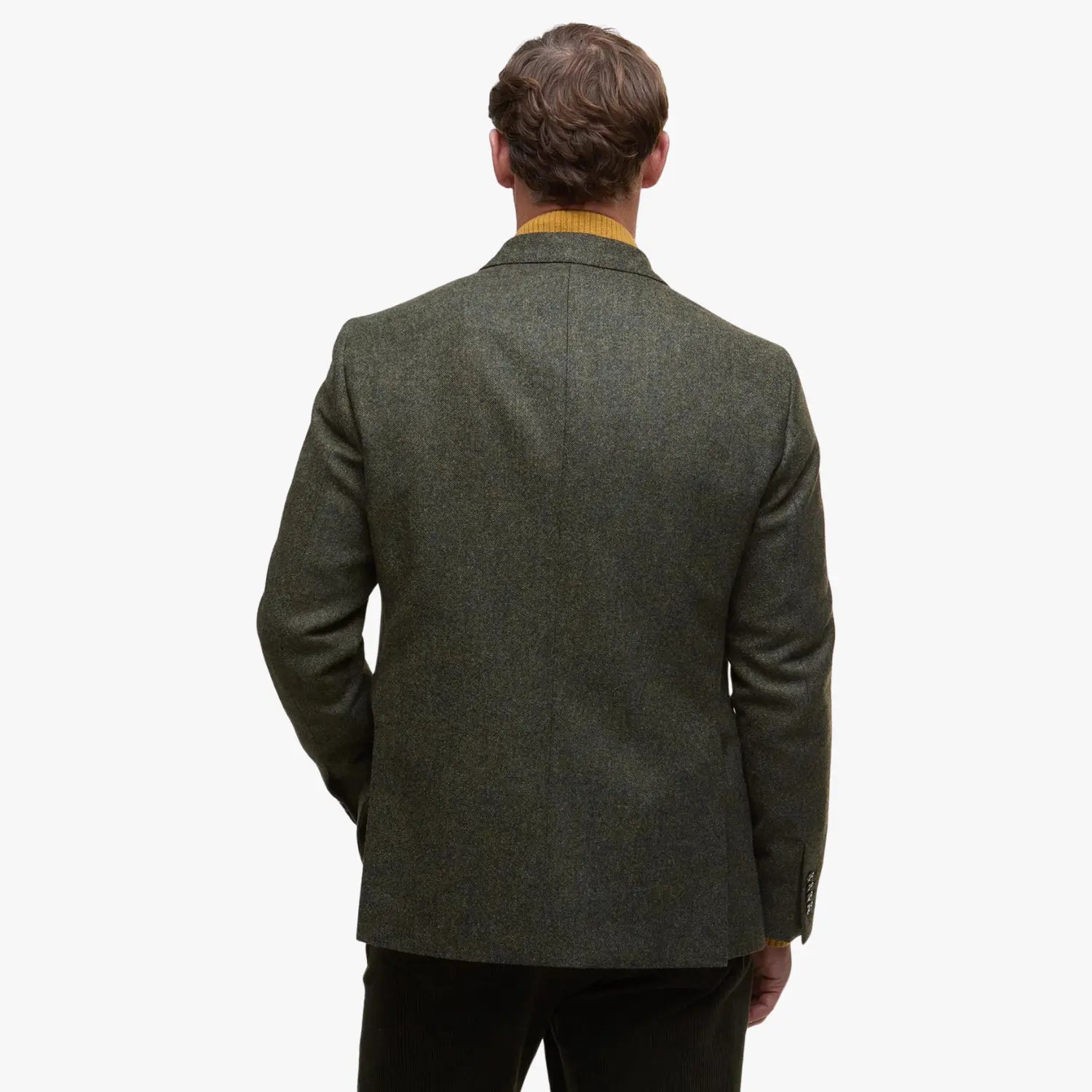 Blazer Tweed Godfrey Shetland Moons - Olive - Barbour - détail 3
