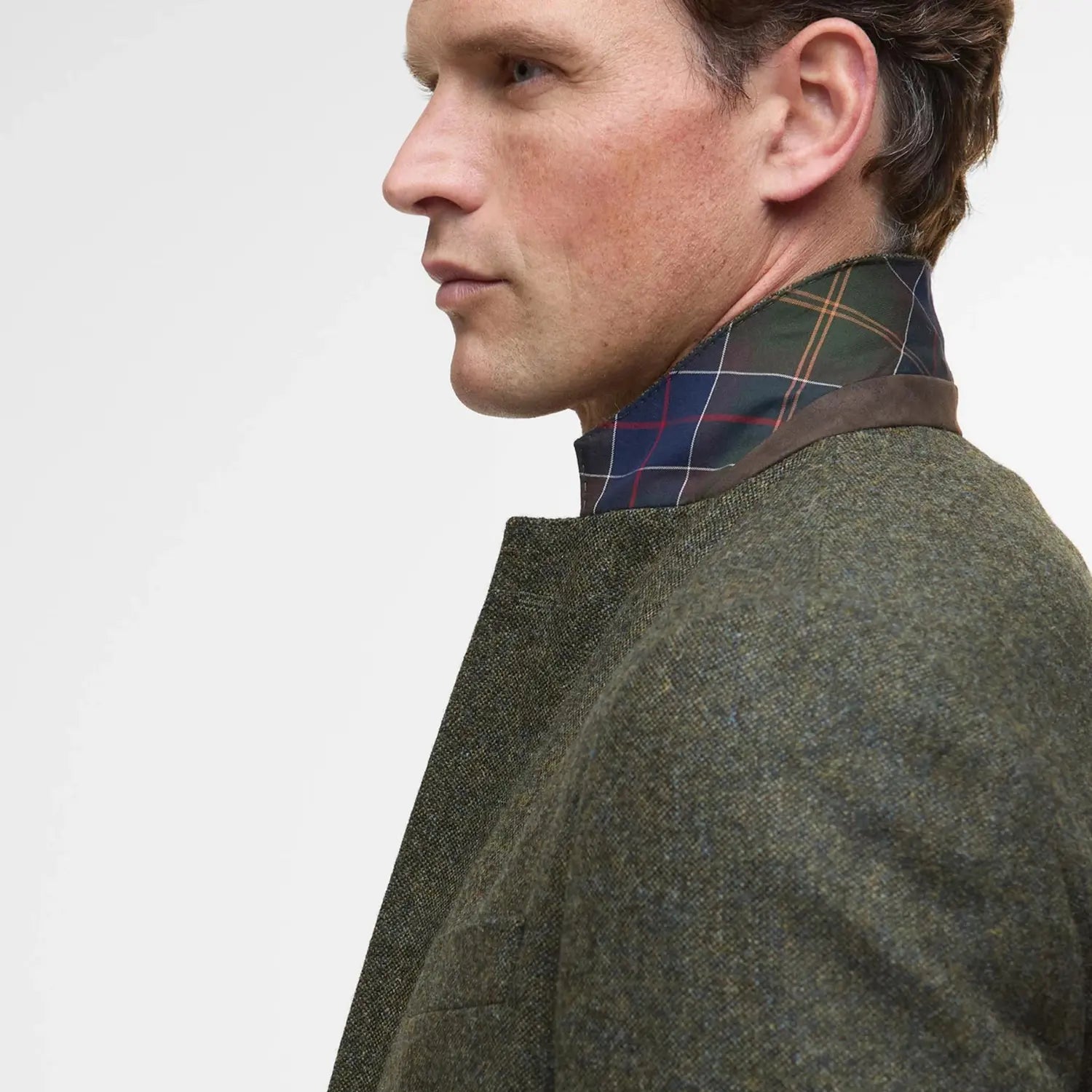 Blazer Tweed Godfrey Shetland Moons - Olive - Barbour - détail 5