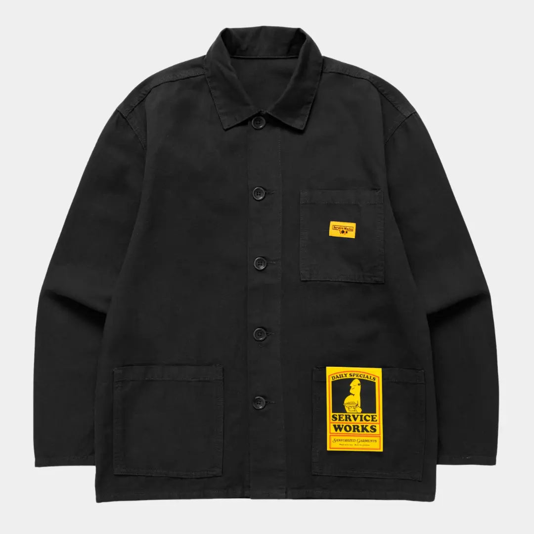 Canvas Chore Shirt - Black - Service Works
