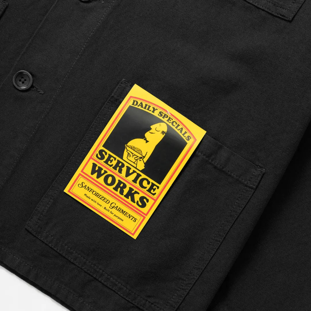 Canvas Chore Shirt - Black - Service Works - détail 3