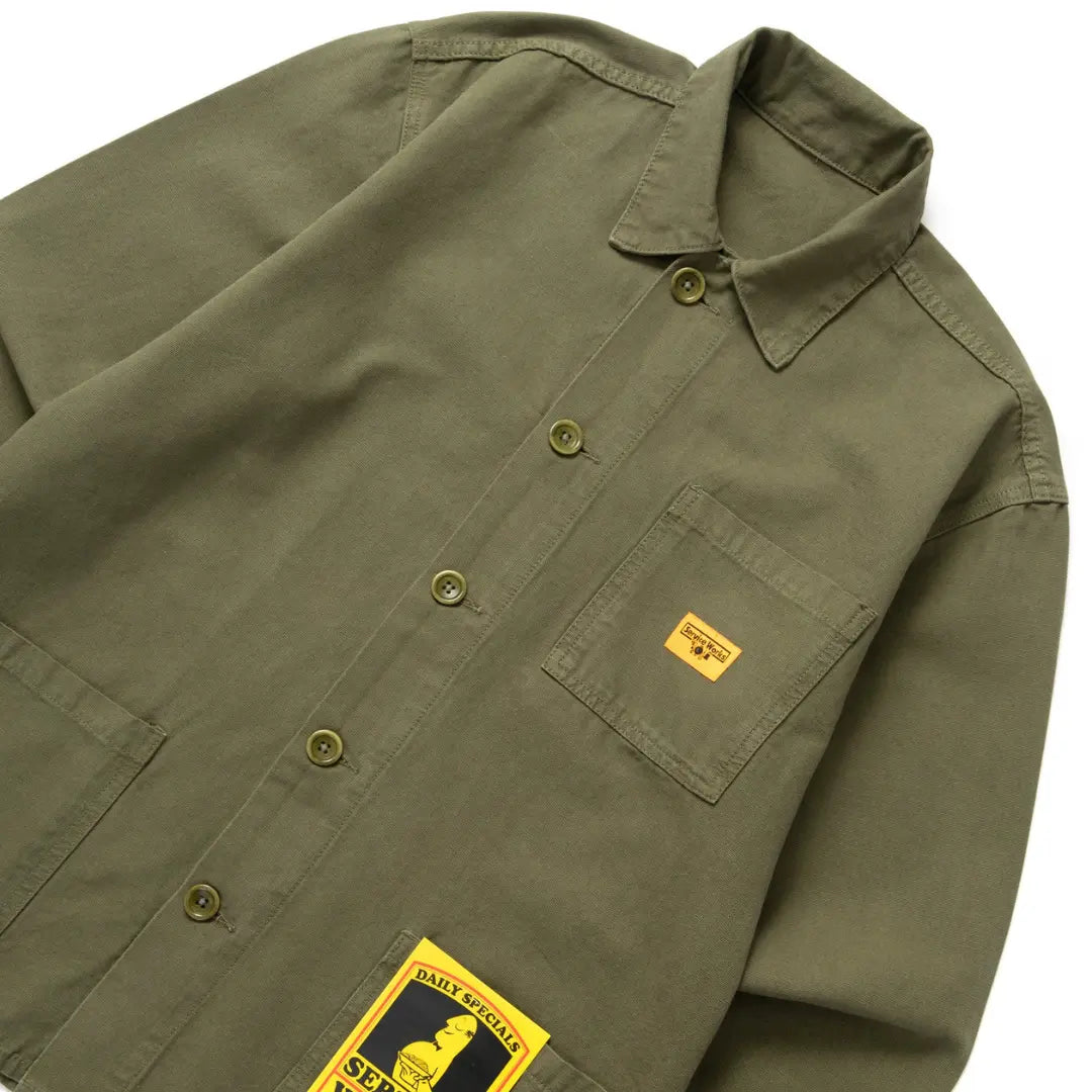 Canvas Chore Shirt - Olive - Service Works - détail 3