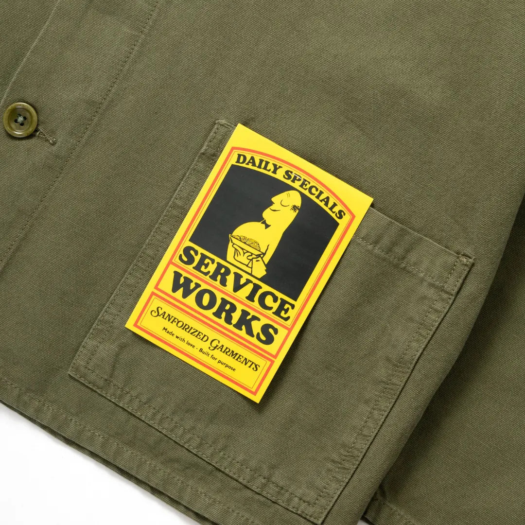Canvas Chore Shirt - Olive - Service Works - détail 4