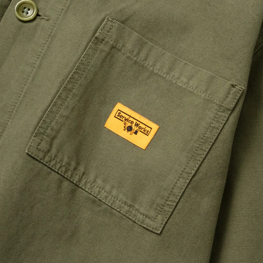 Canvas Chore Shirt - Olive - Service Works - détail 6