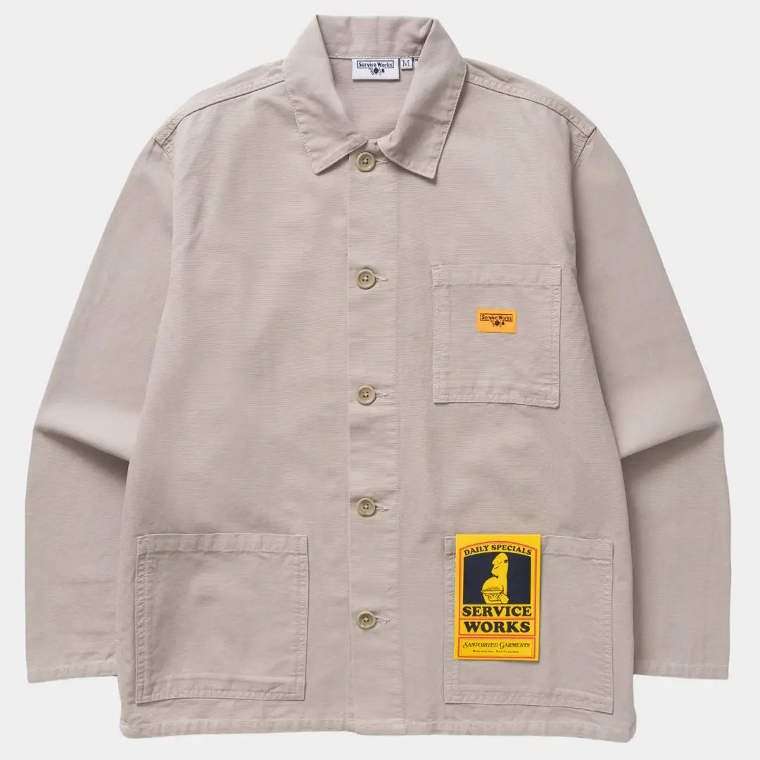 Canvas Chore Shirt - Stone - Service Works