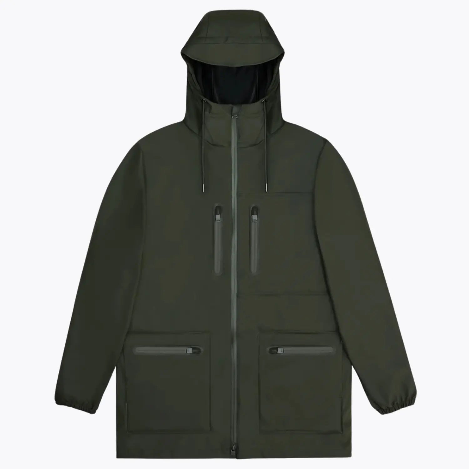 Cargo Long Jacket - Green - Rains