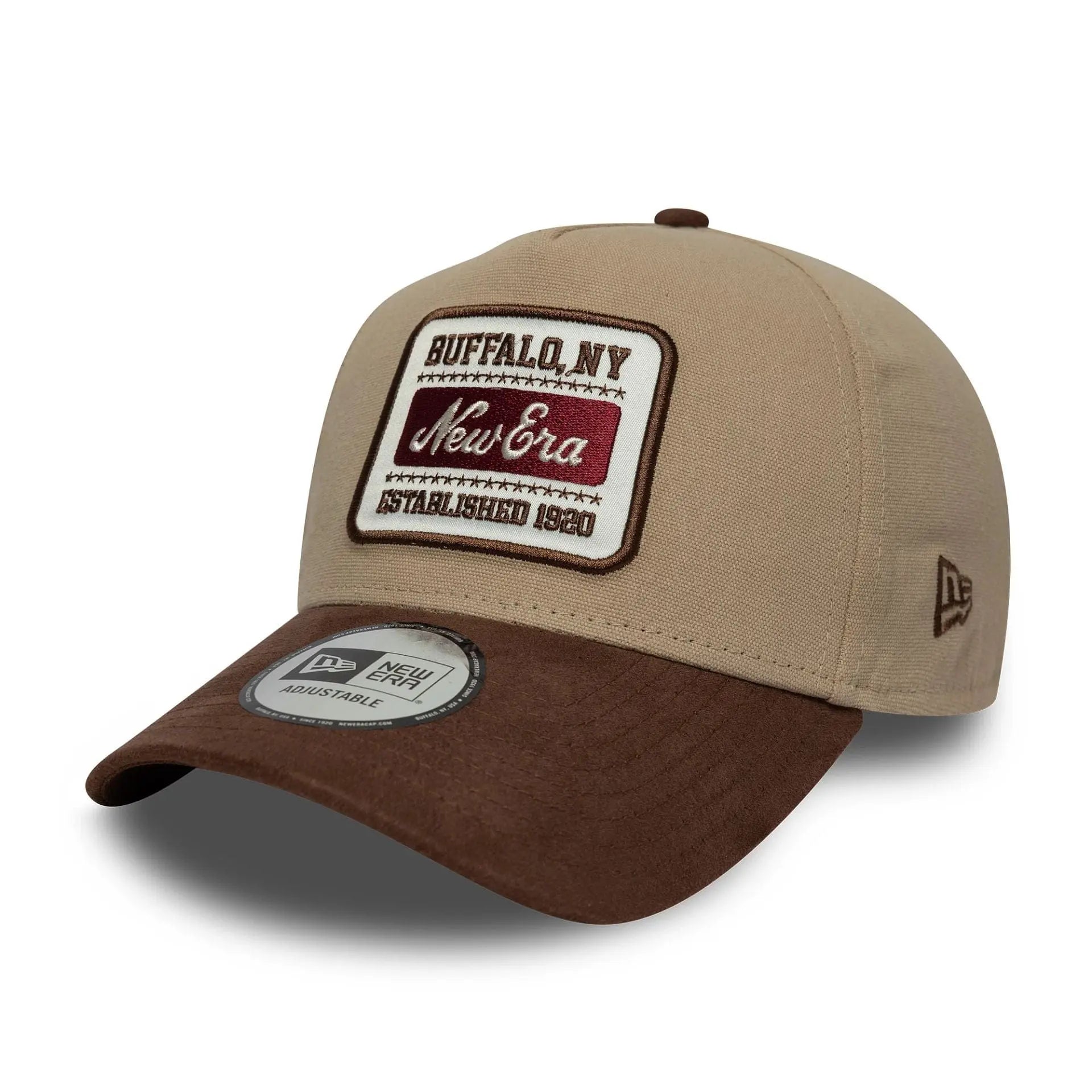 Casquette 9forty E-frame New Era Patch Suède Beige - New Era