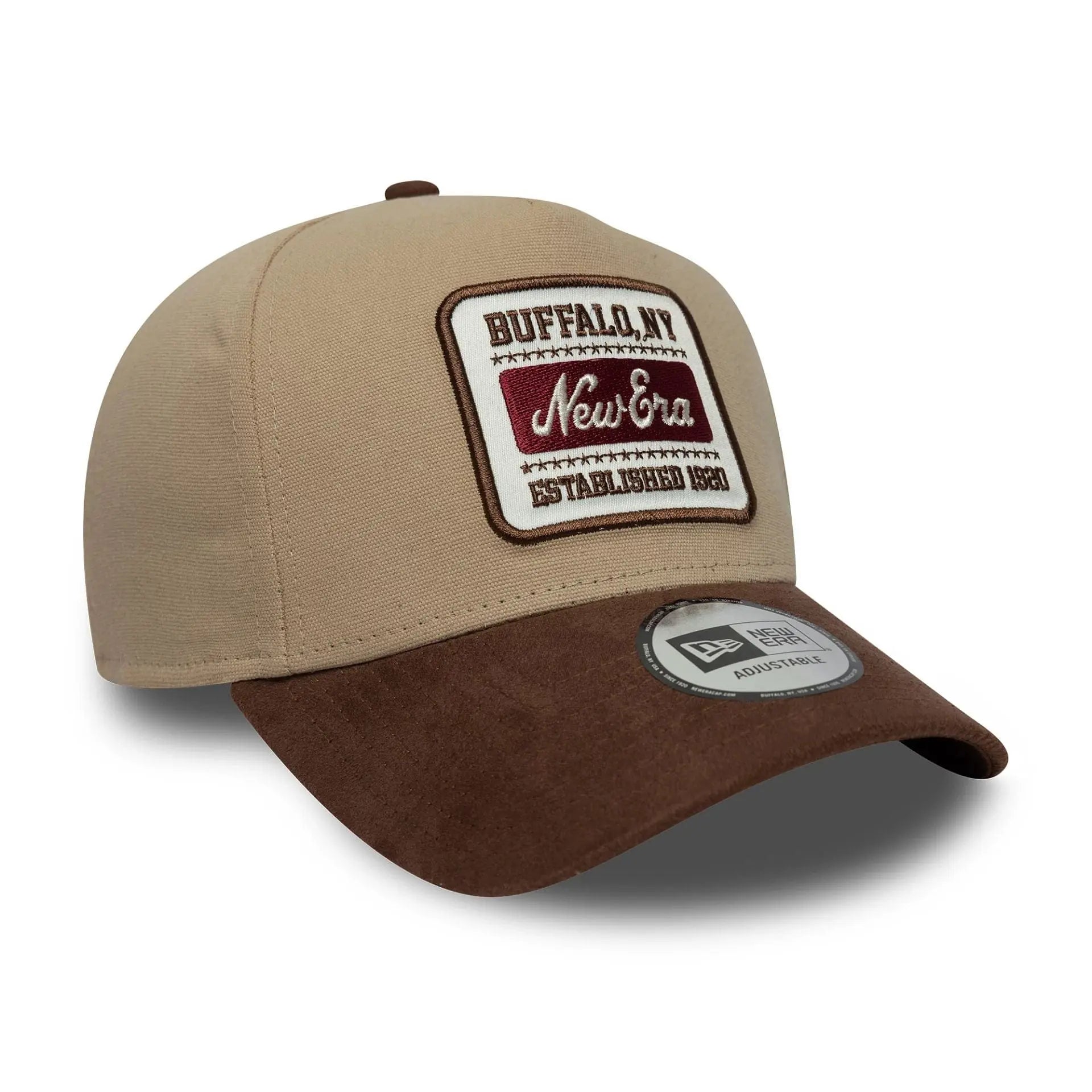 Casquette 9forty E-frame New Era Patch Suède Beige - New Era - détail 3