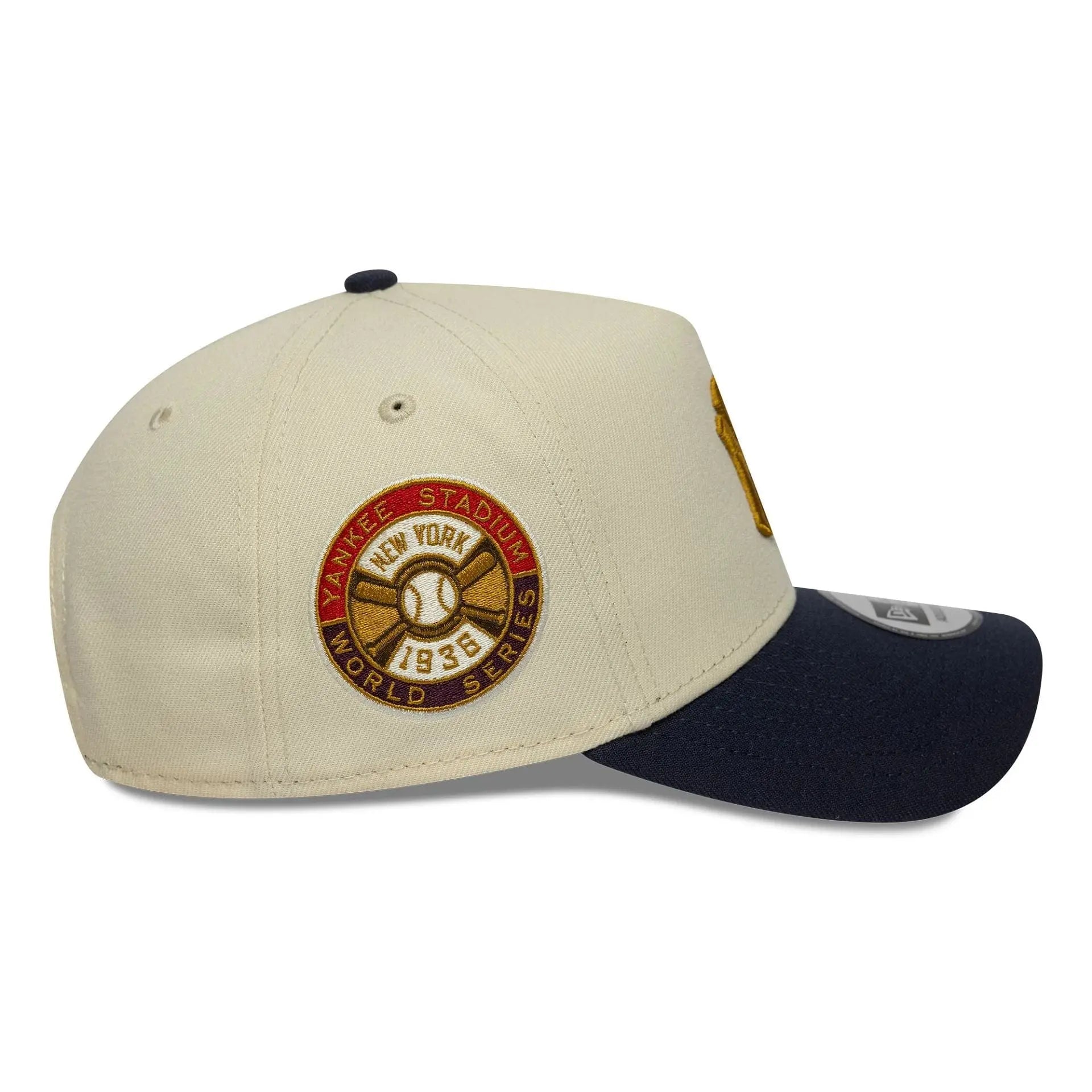 Casquette 9forty E-frame New York Yankees World Series Patch Crème - New Era - détail 5