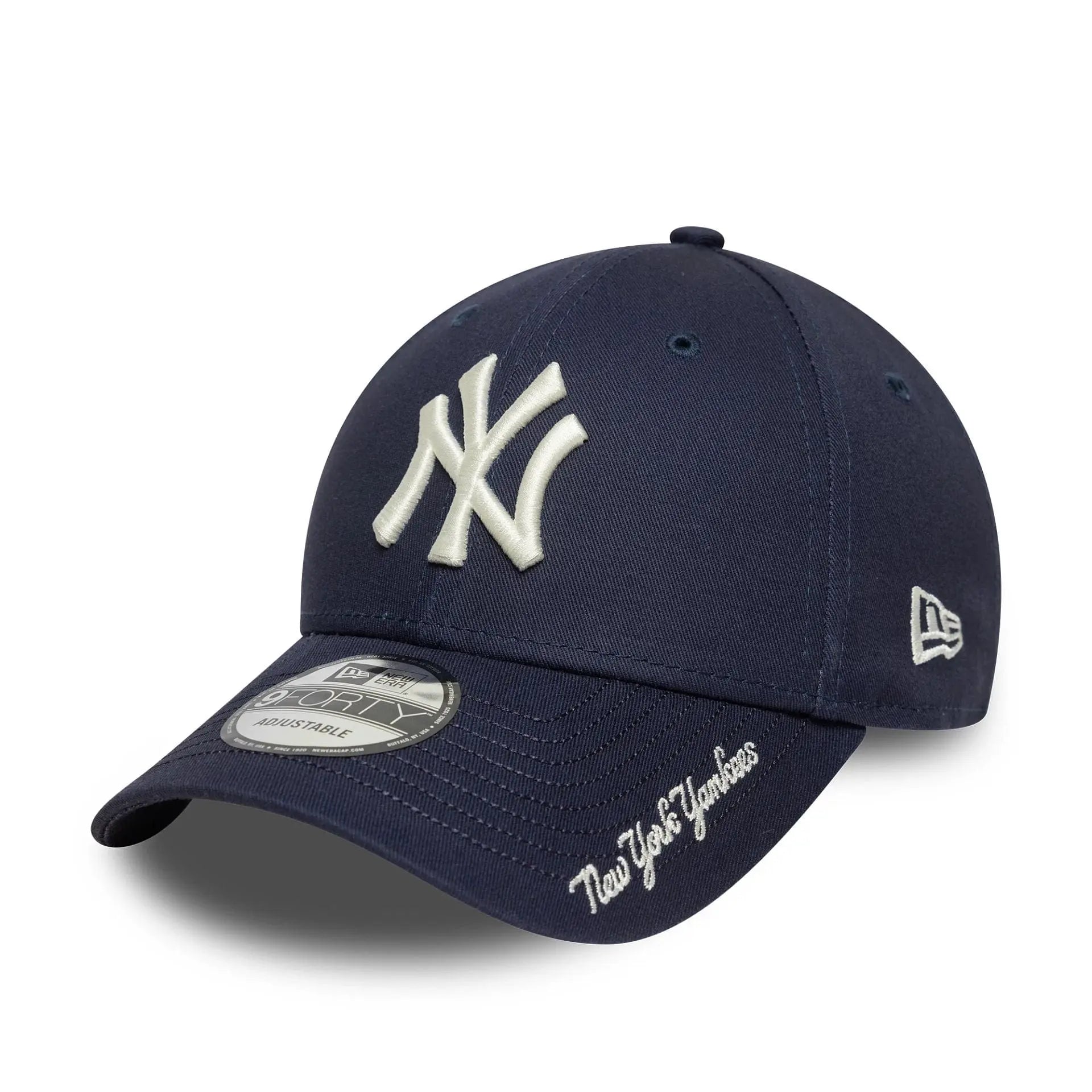 Casquette 9forty New York Yankees Script Bleu Marine - New Era
