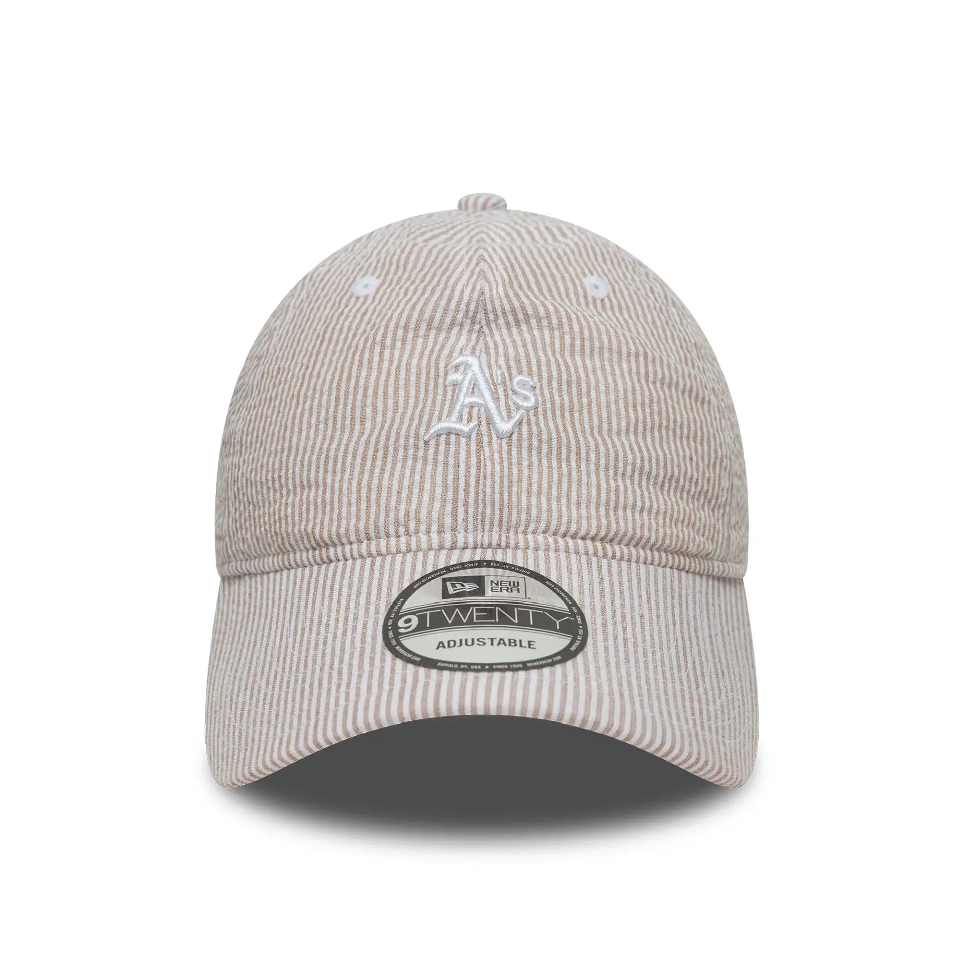 Casquette 9Twenty Yankees seersucker beige - profil
