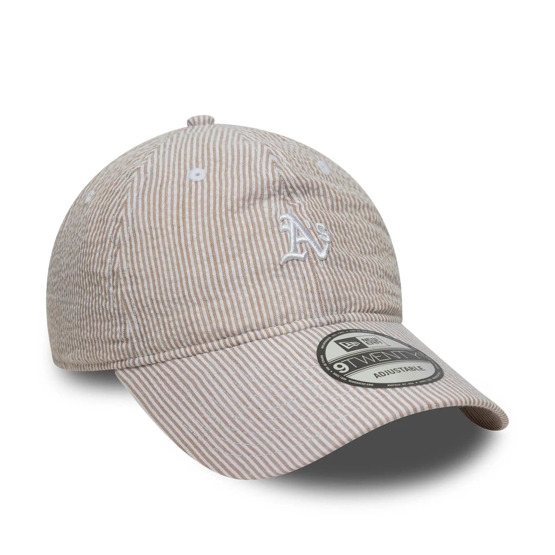 Casquette 9Twenty Yankees seersucker beige - dos sangle réglable