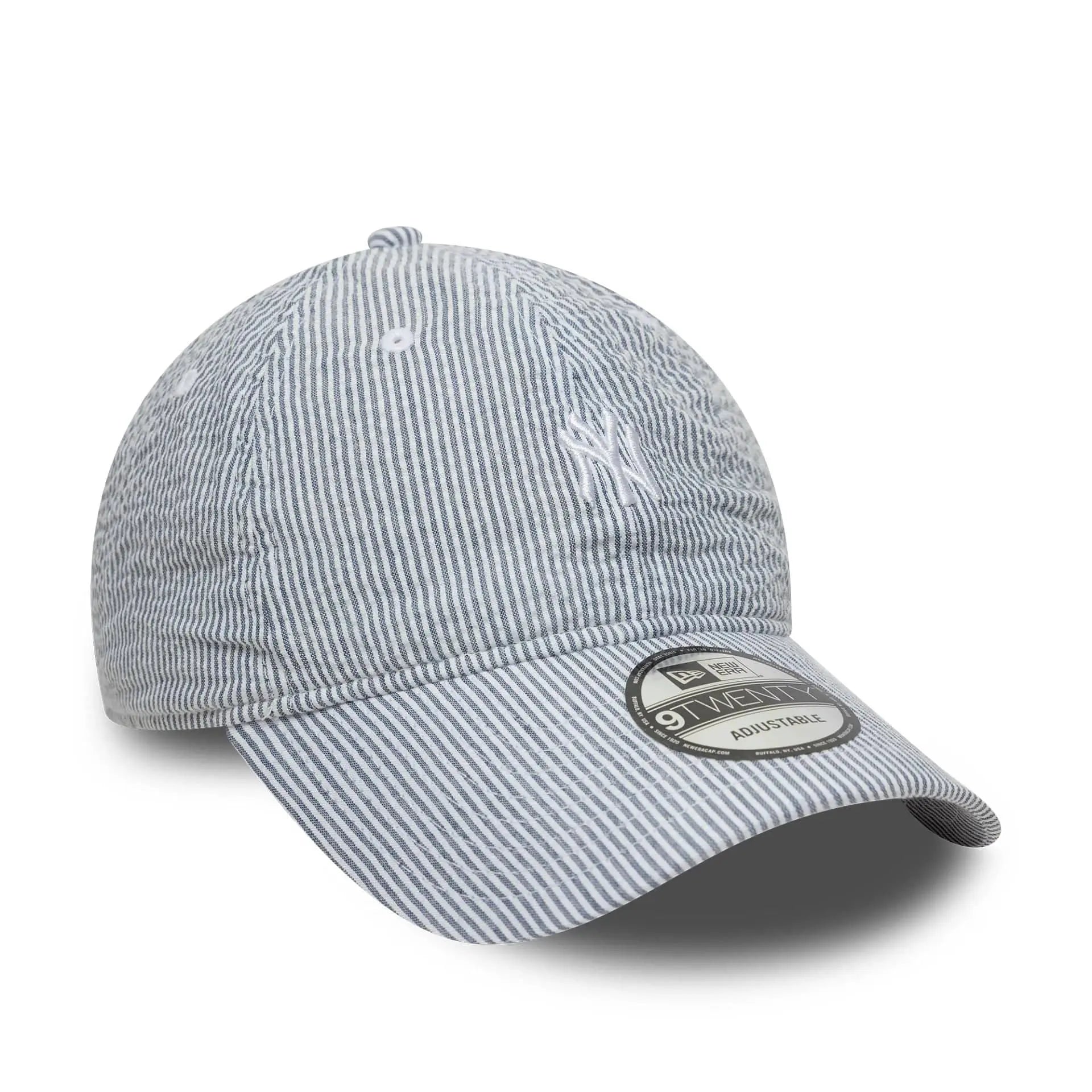 Casquette 9Twenty Yankees seersucker bleu marine - dos sangle réglable