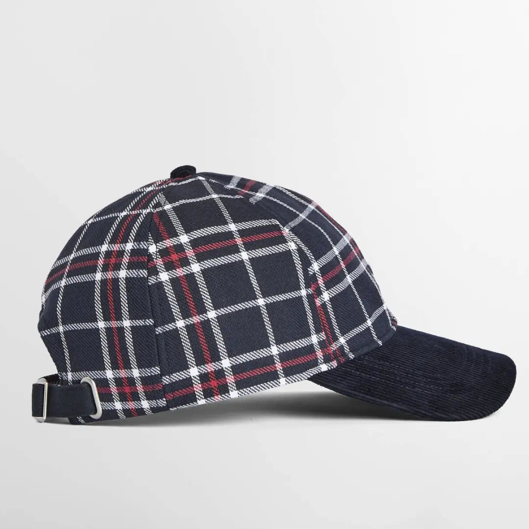 Casquette Benson - Navy et Red Check - Barbour - détail 2