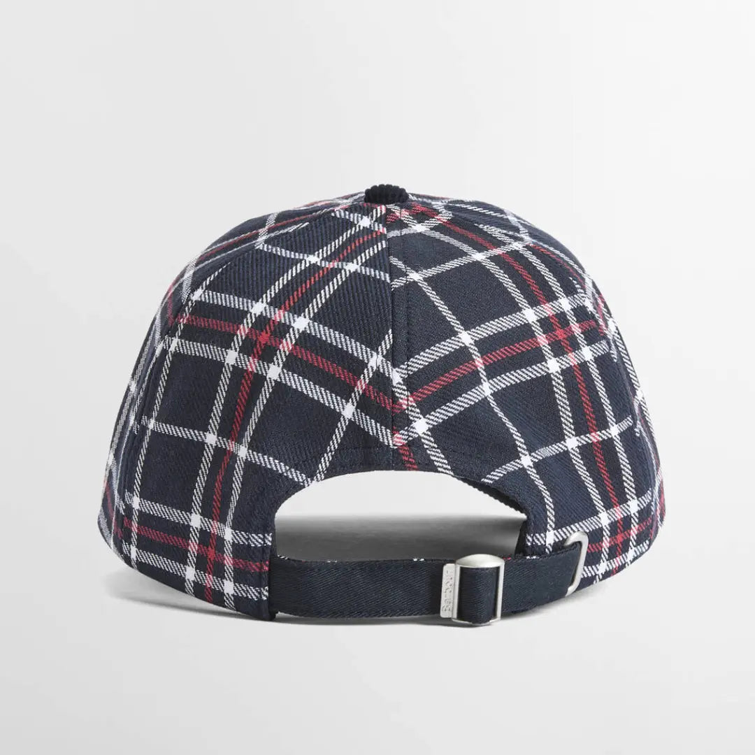 Casquette Benson - Navy et Red Check - Barbour - détail 3