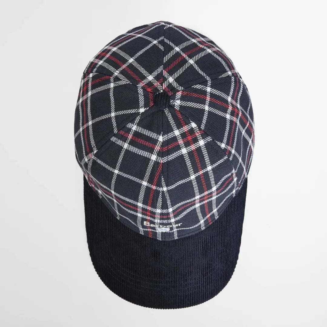Casquette Benson - Navy et Red Check - Barbour - détail 4
