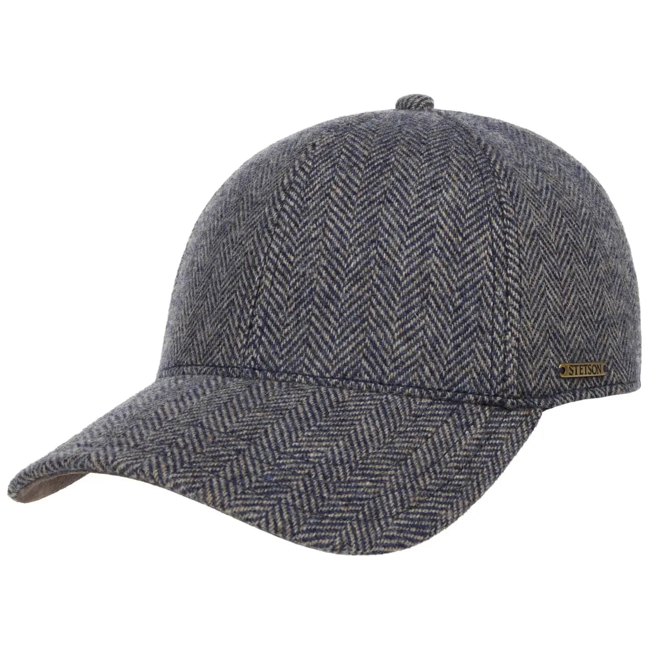 Casquette Laine Chevrons Plano - Beige et Bleu - Stetson