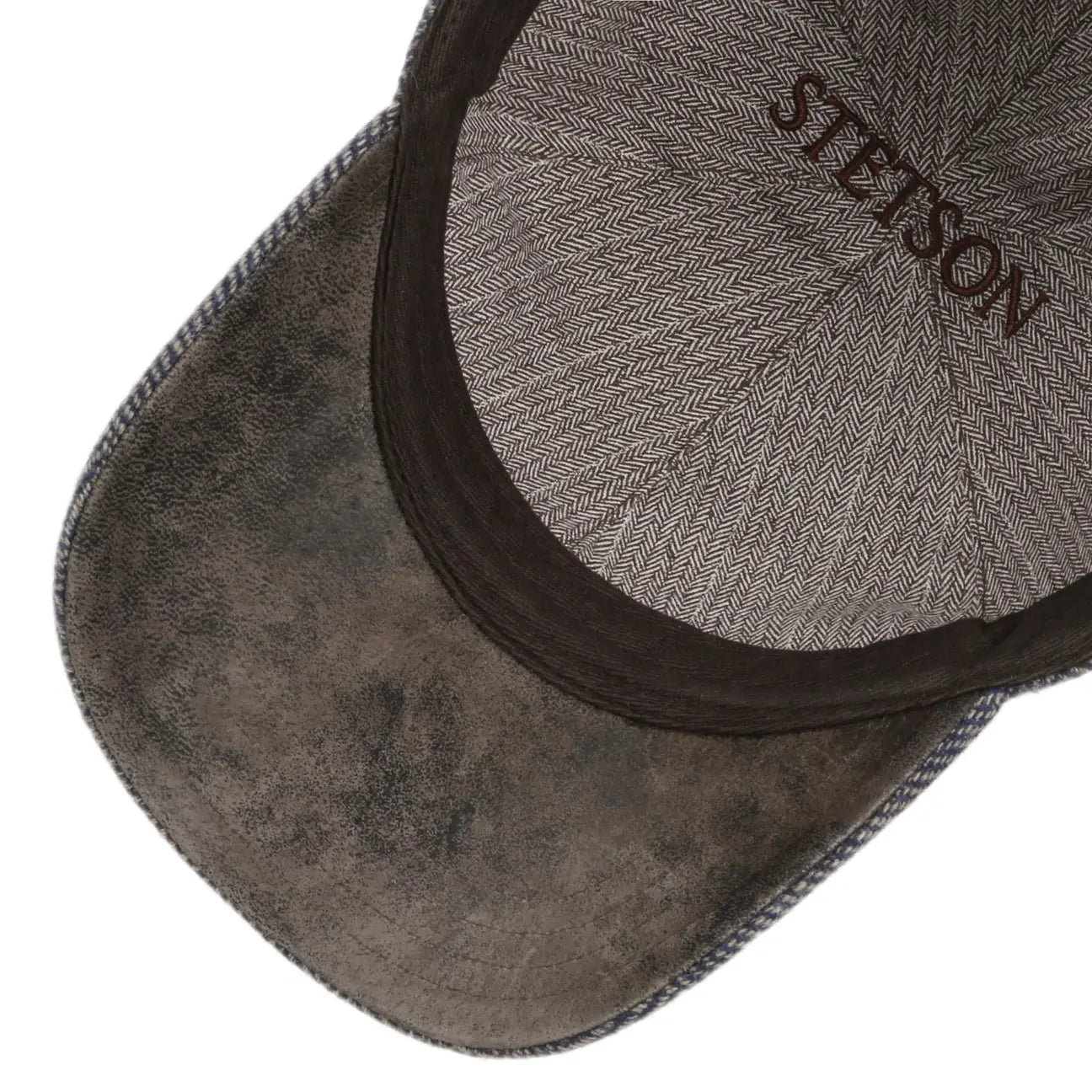 Casquette Laine Chevrons Plano - Beige et Bleu - Stetson - détail 3