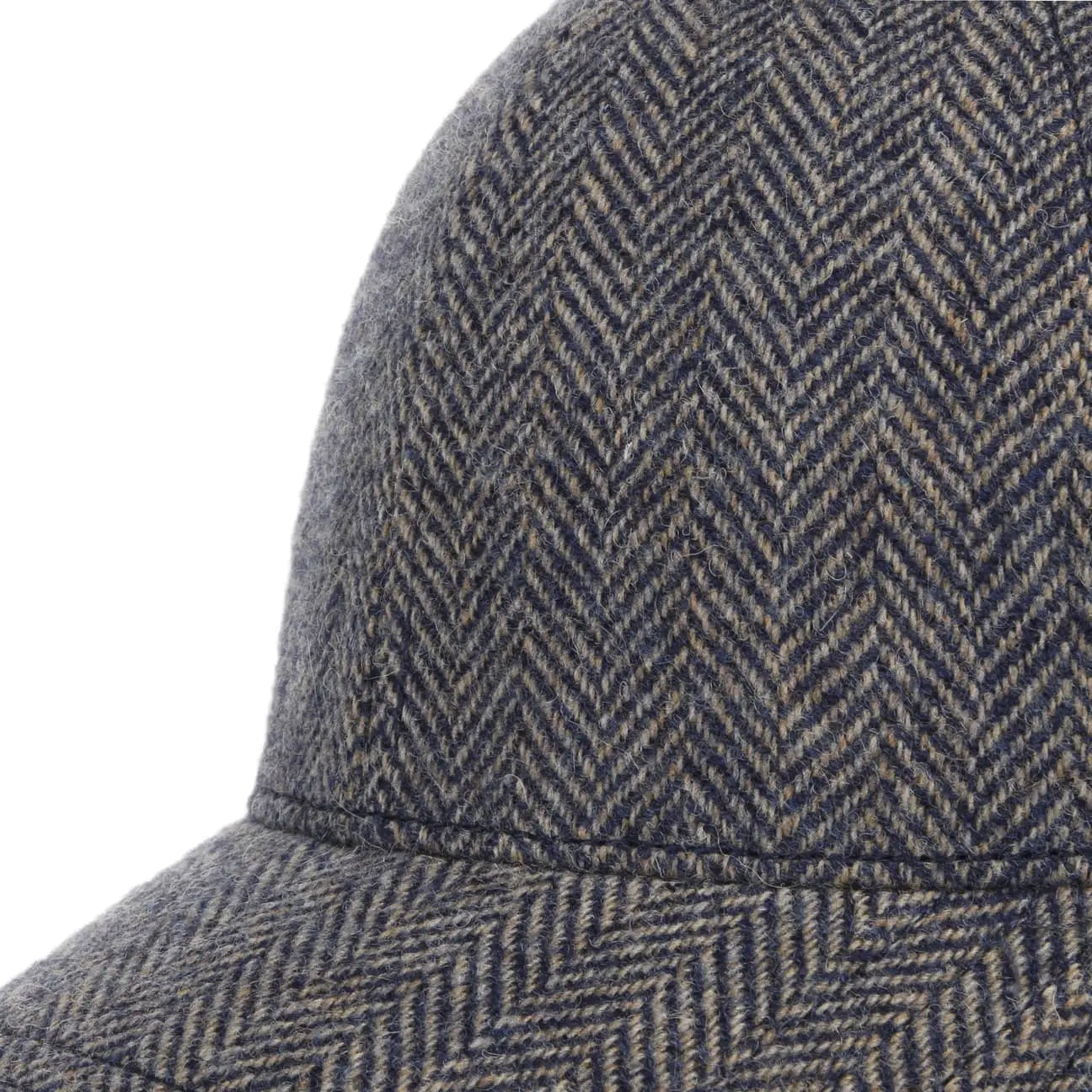 Casquette Laine Chevrons Plano - Beige et Bleu - Stetson - détail 5