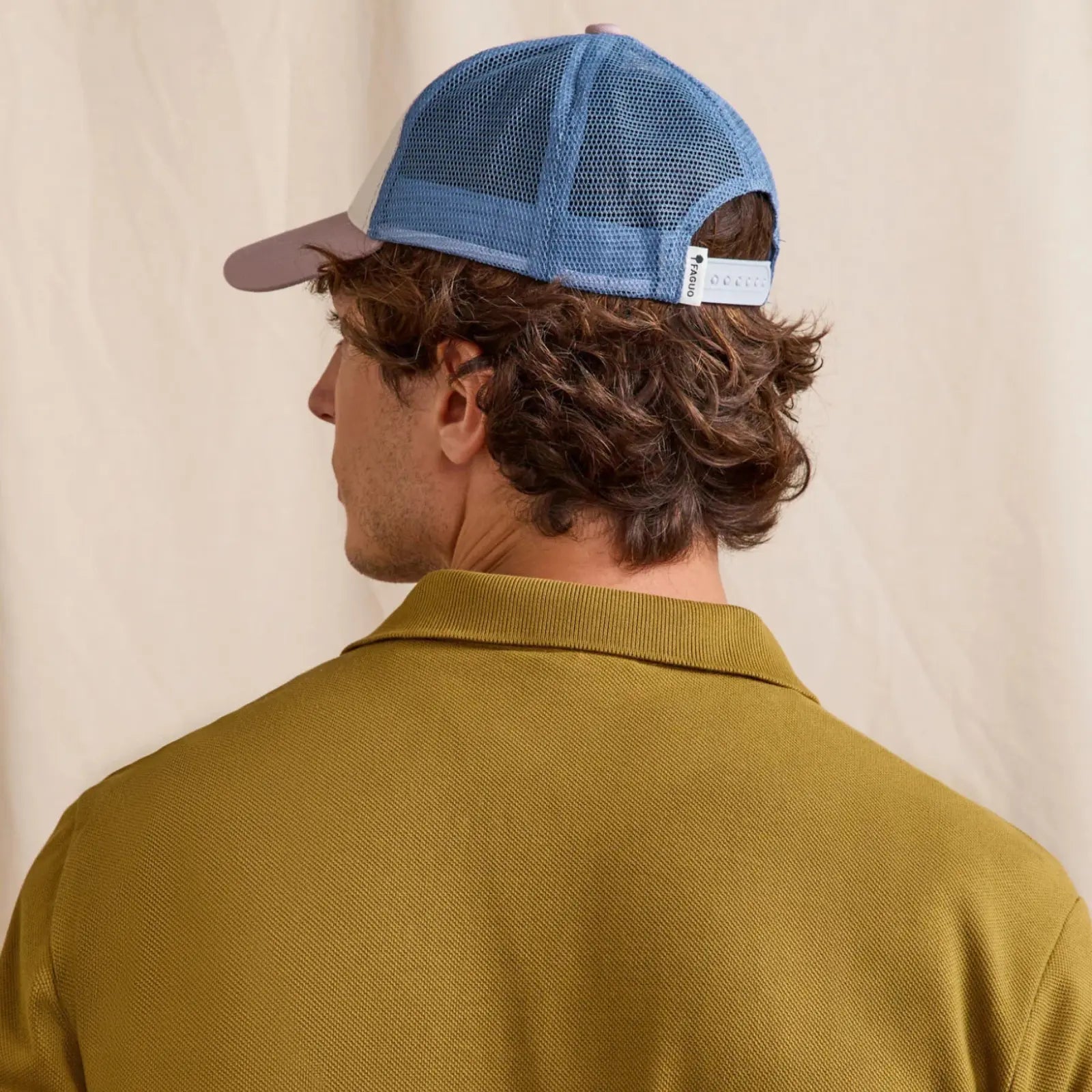 Casquette Trucker - Écru et Violet - Faguo - détail 3