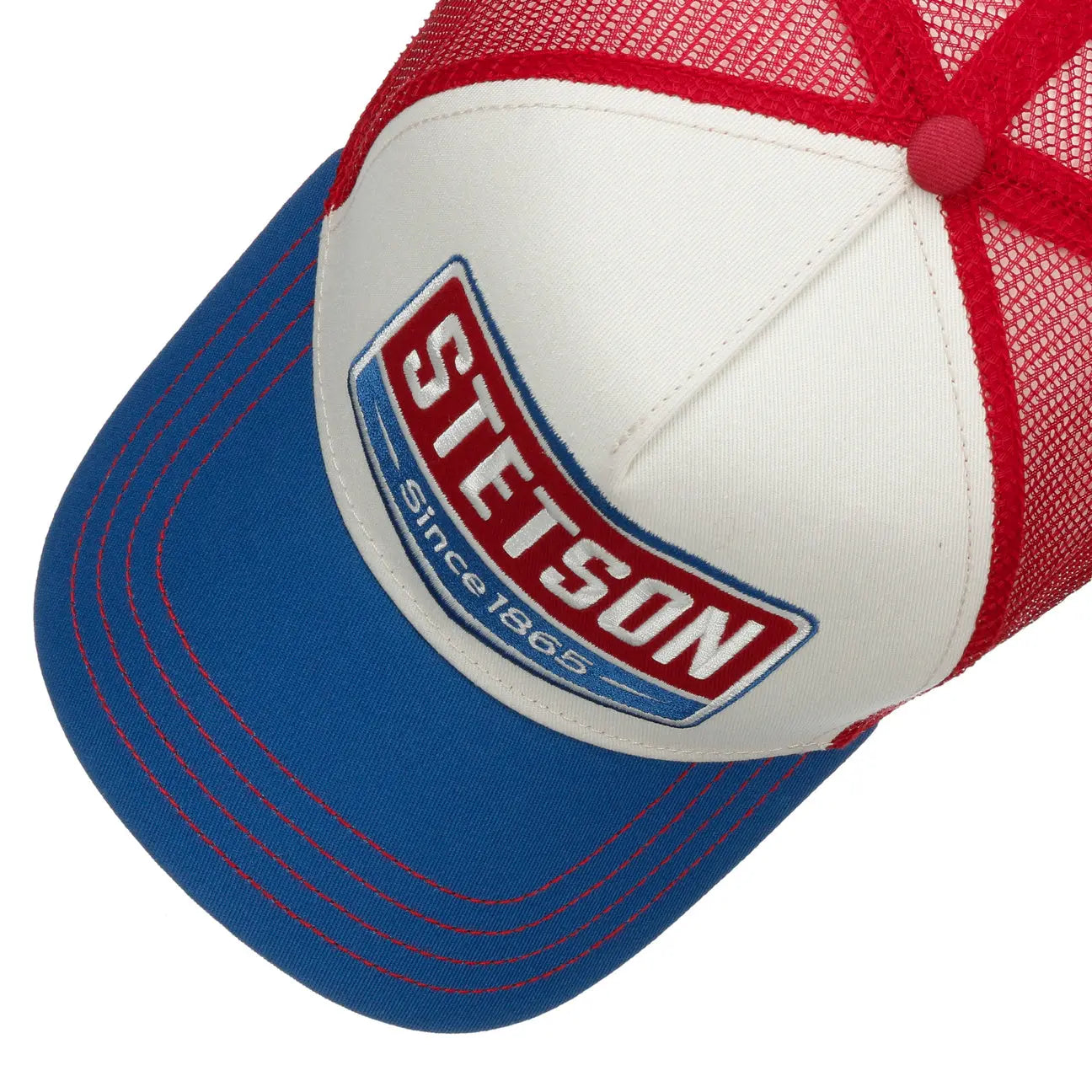 Casquette Trucker Highway Bleu et Rouge - Stetson - détail 2