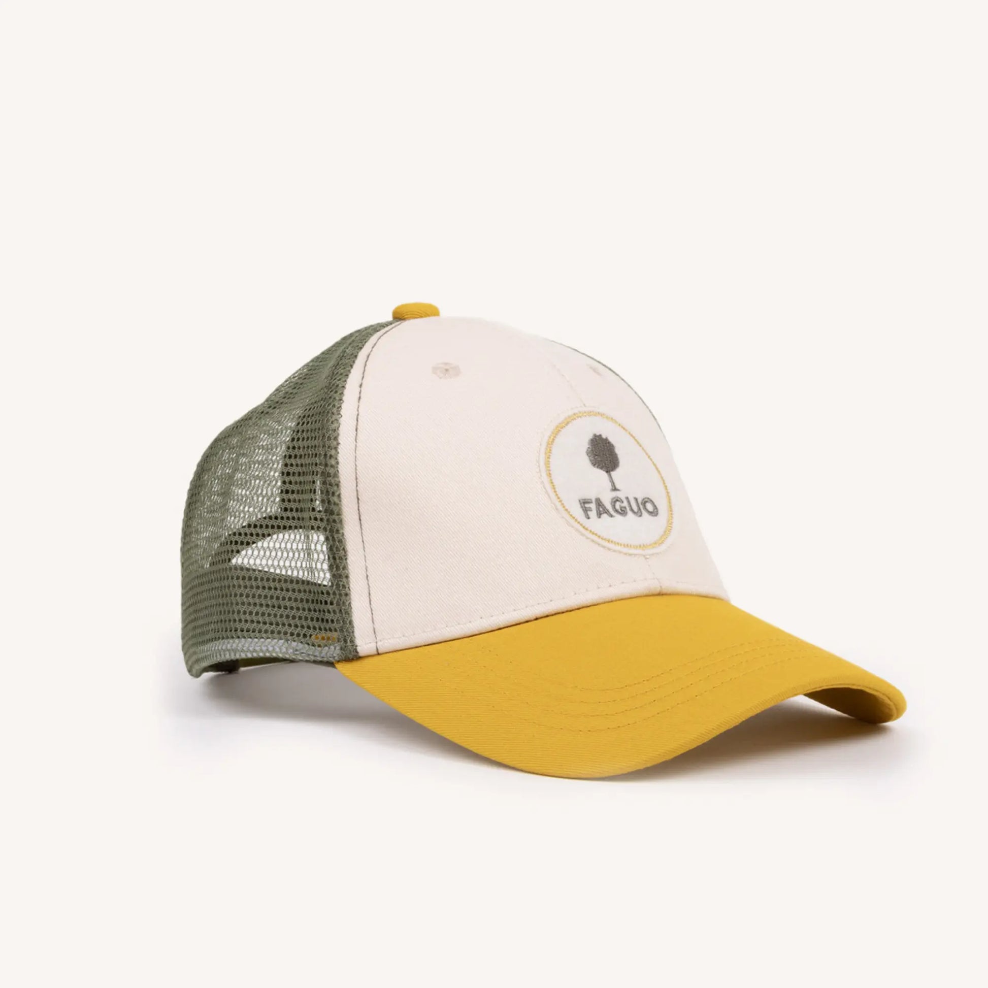Casquette Trucker - Kaki et Jaune - Faguo