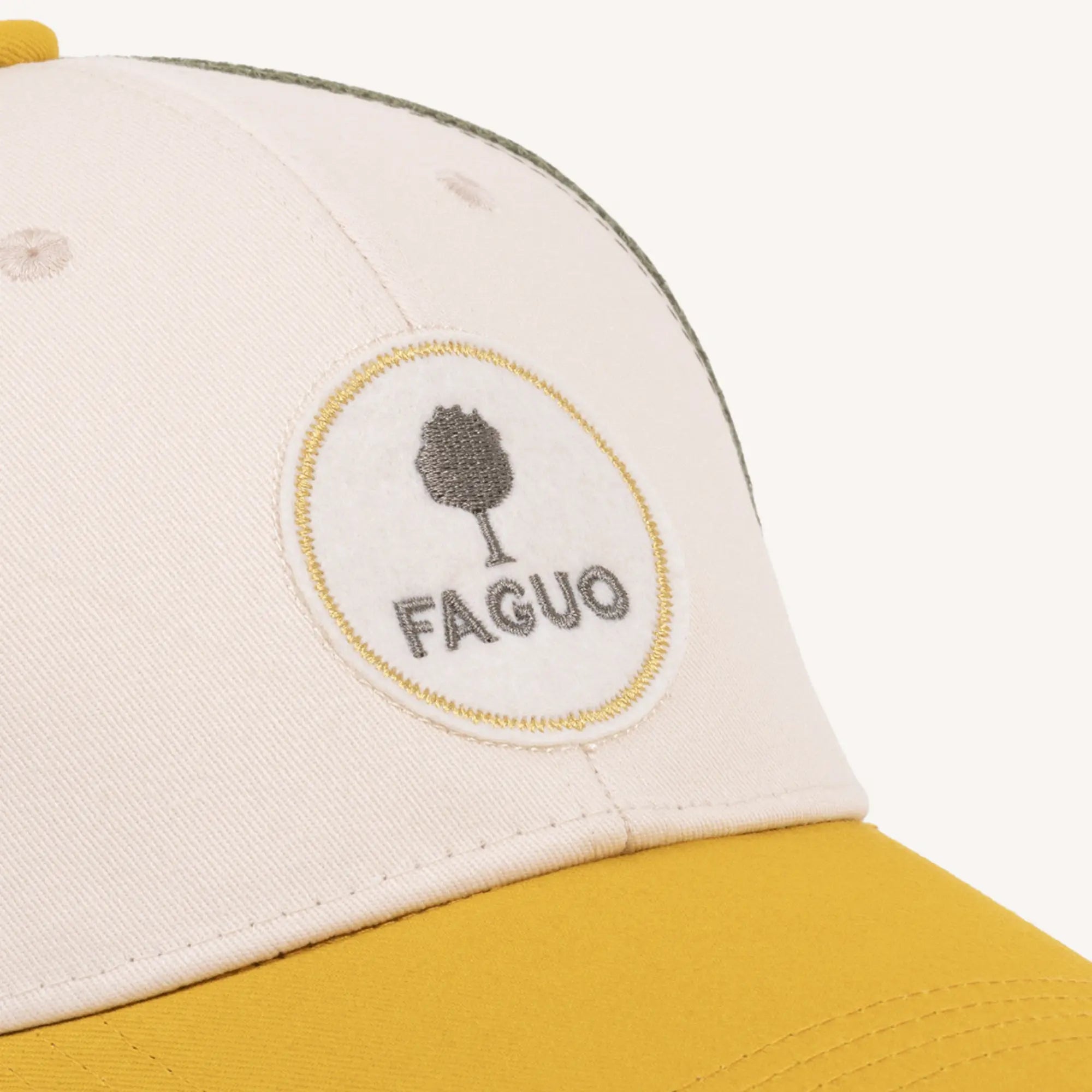 Casquette Trucker - Kaki et Jaune - Faguo - détail 3