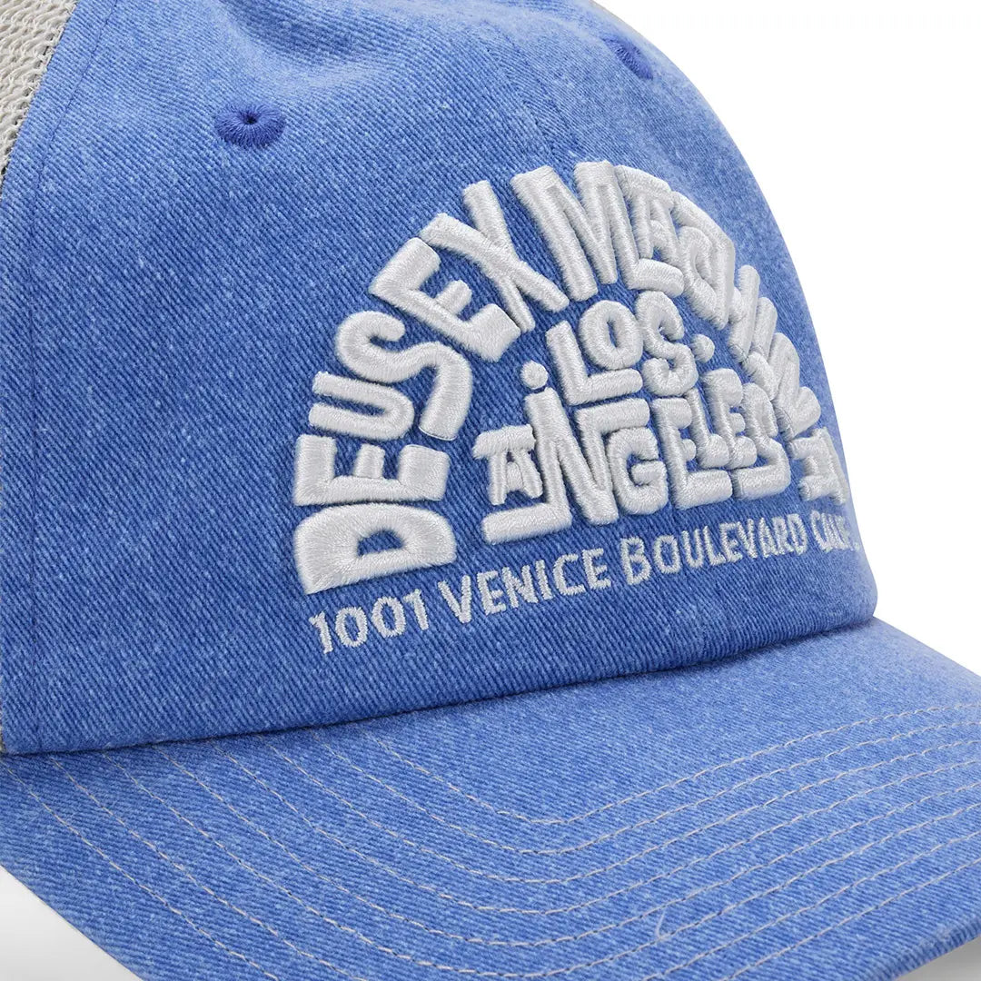 Casquette Trucker Los Angeles Adress - Bonnie Blue - Deus Ex Machina - détail 2