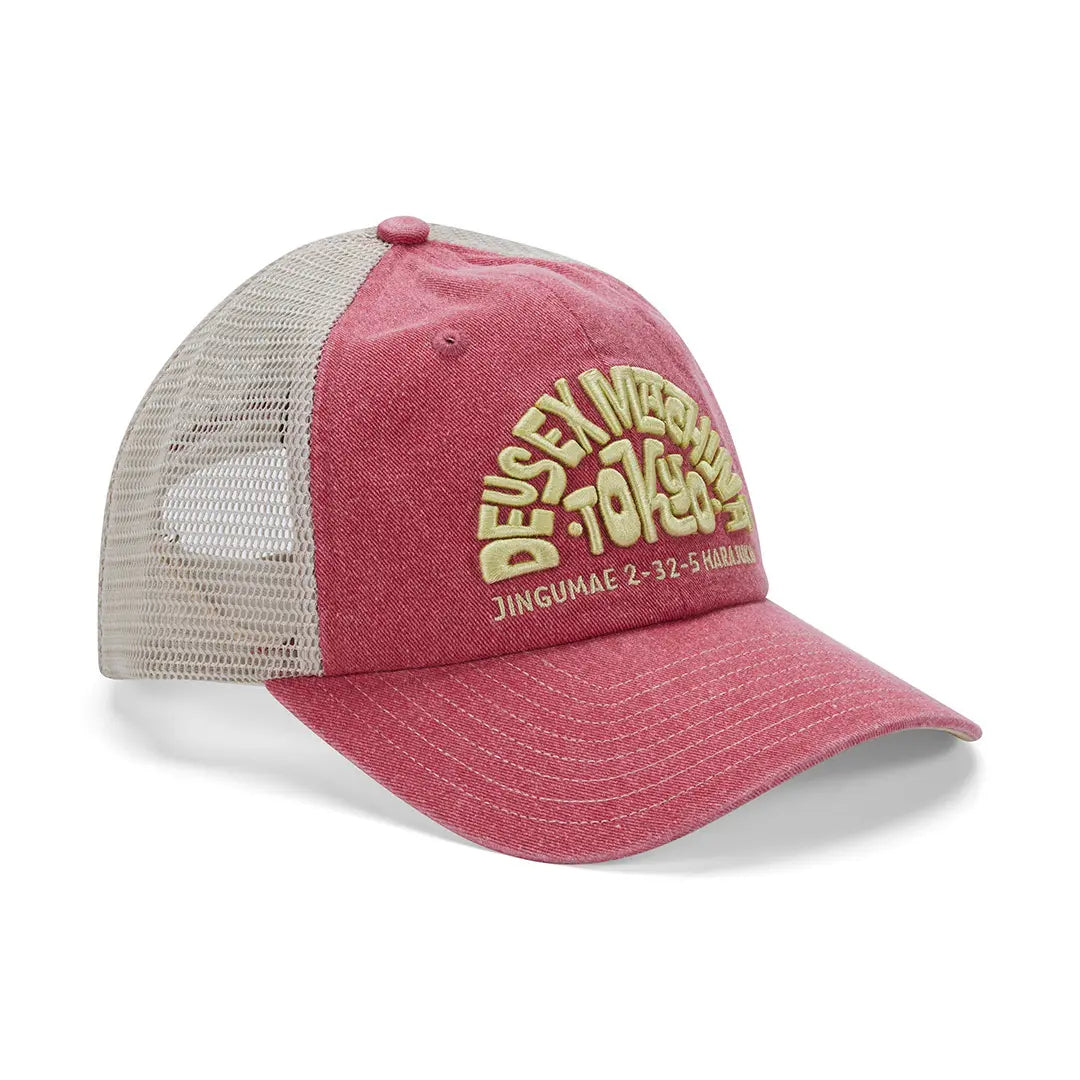 Casquette Trucker Tokyo Adress - Melon Red - Deus Ex Machina