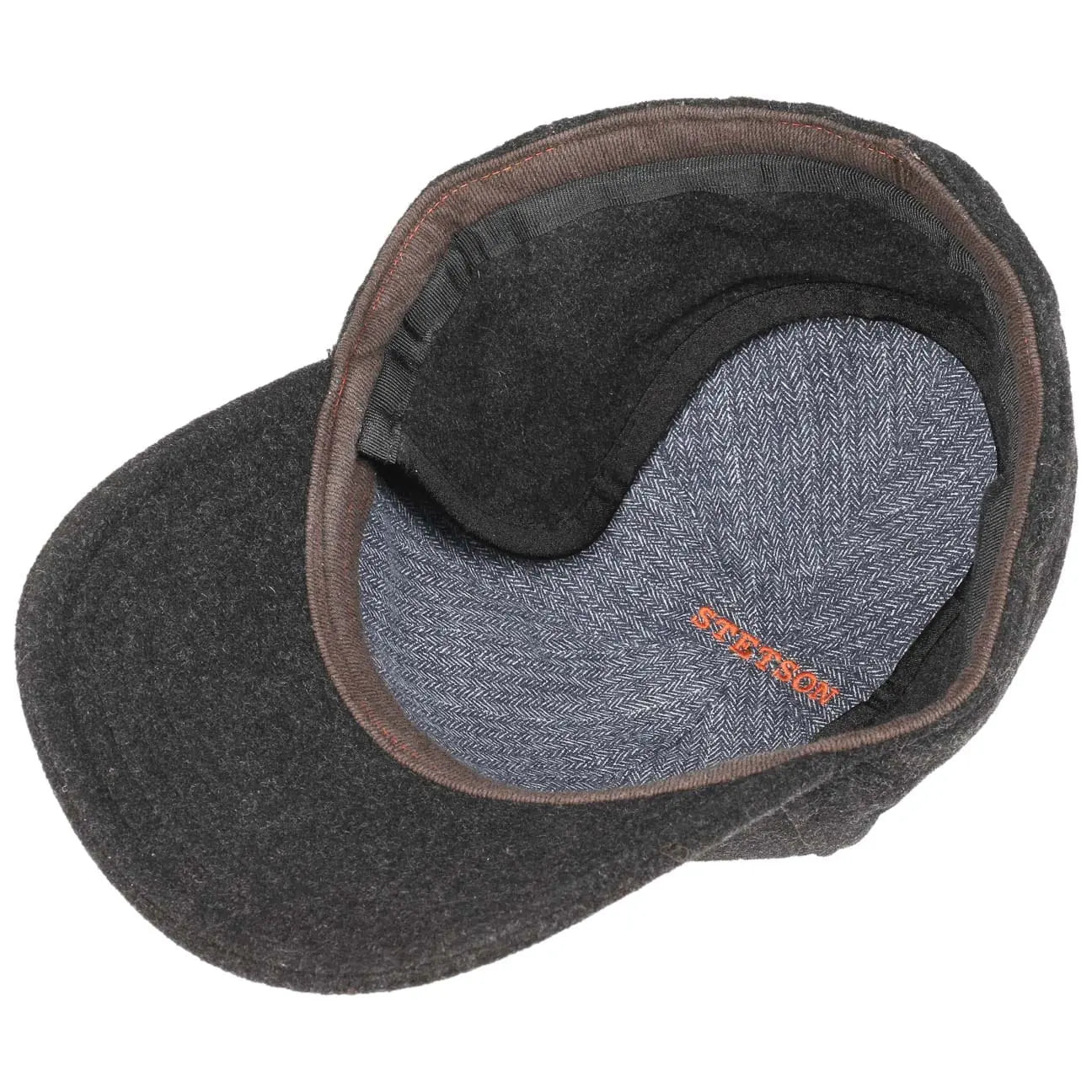 Casquette Laine Vaby Gris - Cache Oreilles - Stetson - détail 4