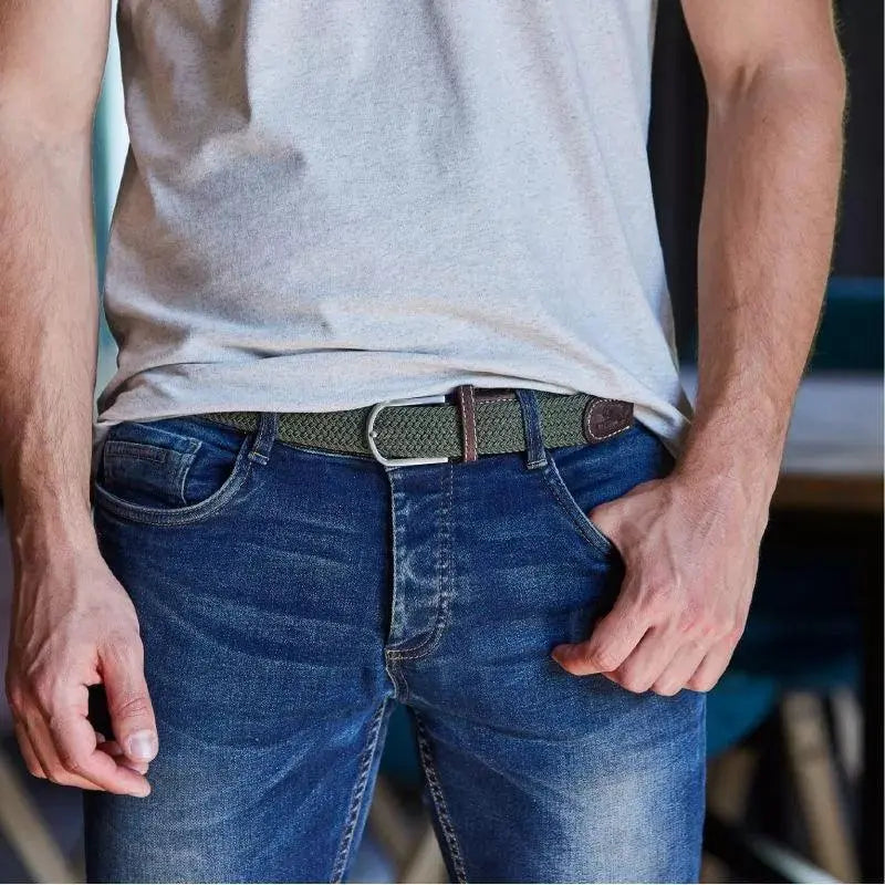 Ceinture Tressée Vert Armé - Billybelt - détail 2