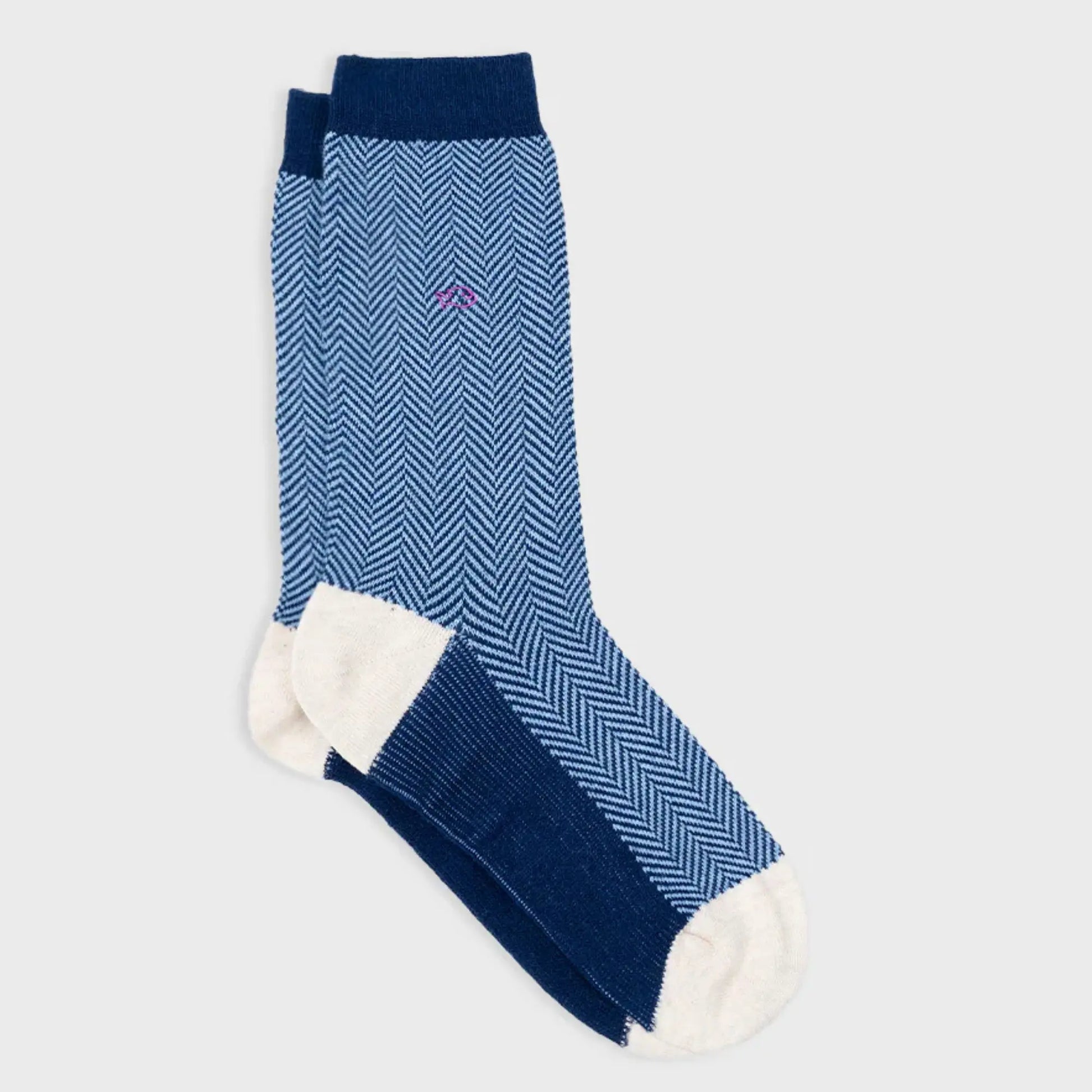 Chaussettes Chevrons - Brume Marine - Billybelt