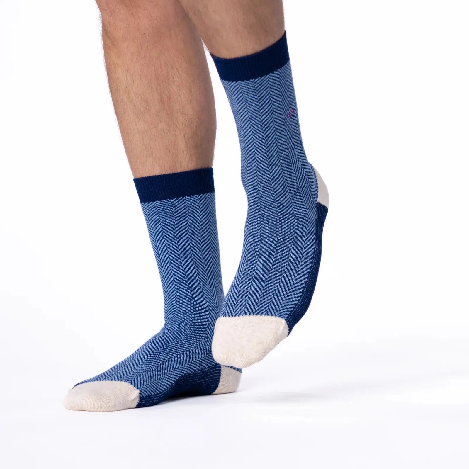Chaussettes Chevrons - Brume Marine - Billybelt - détail 3