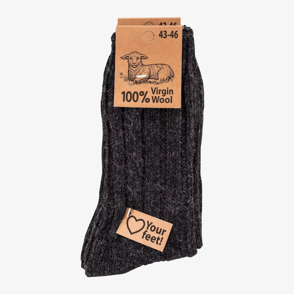 Chaussettes Laine Anthracite - Home Of Socks