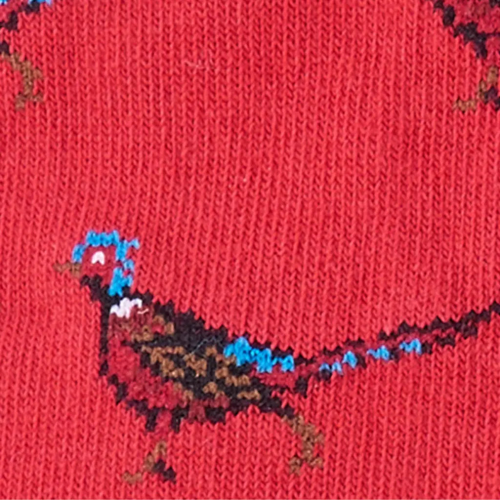 Chaussettes Mavin Faisans - Rouge - Barbour - détail 2