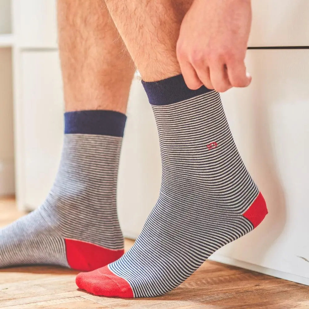 Chaussettes Rayees Bleues - Billybelt - détail 2