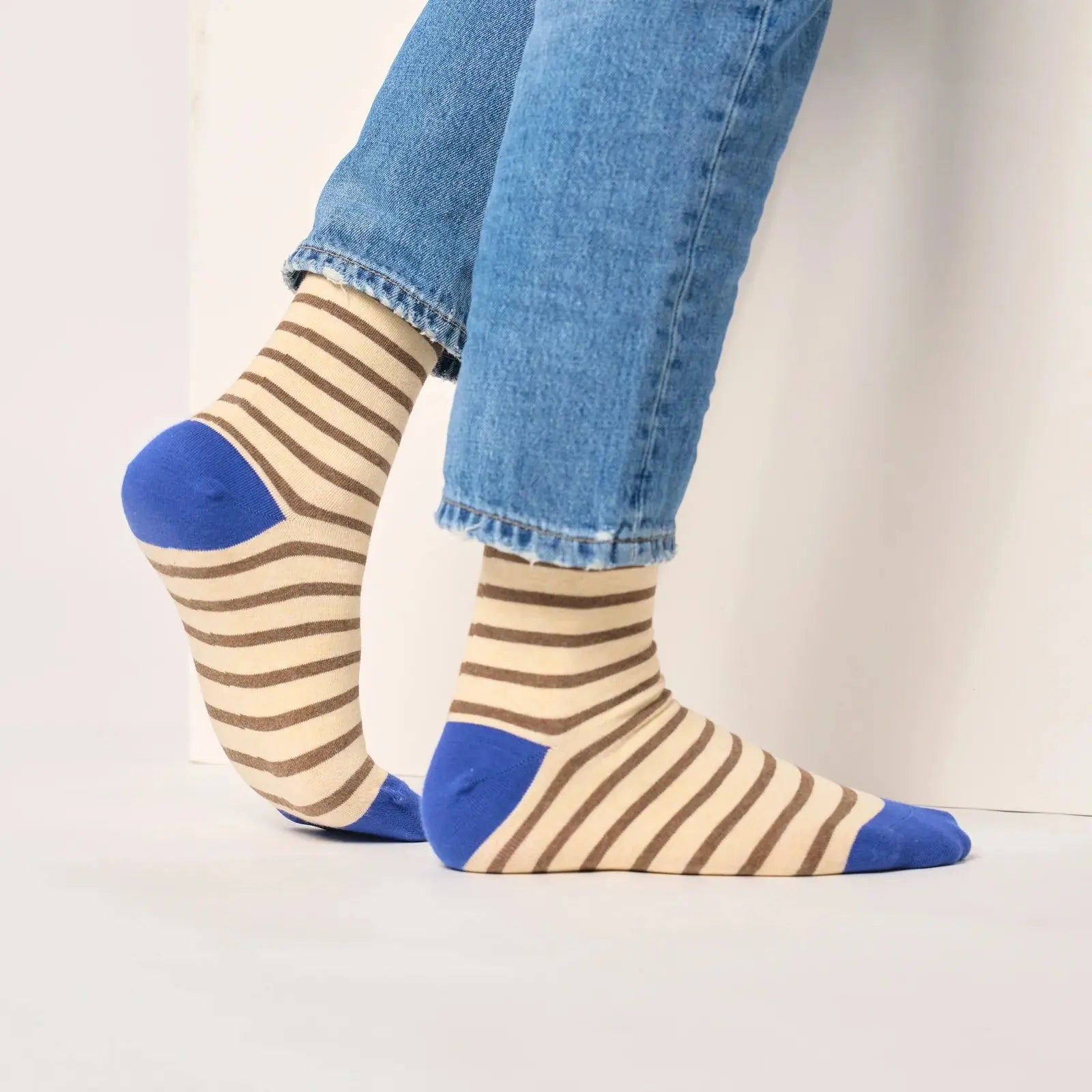 Chaussettes Rayures - Beige & Marron