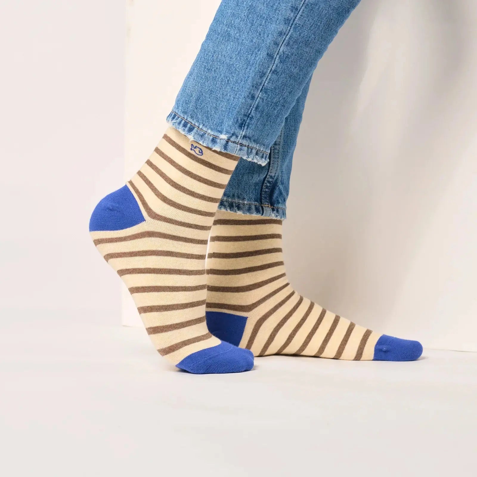 Chaussettes Rayures - Beige & Marron