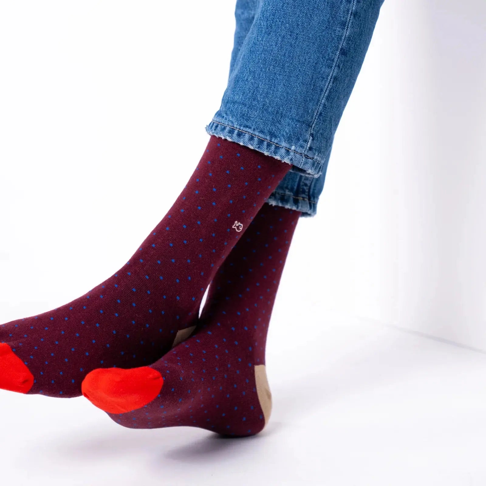 Chaussettes Square - Lie de Vin - Billybelt - détail 3