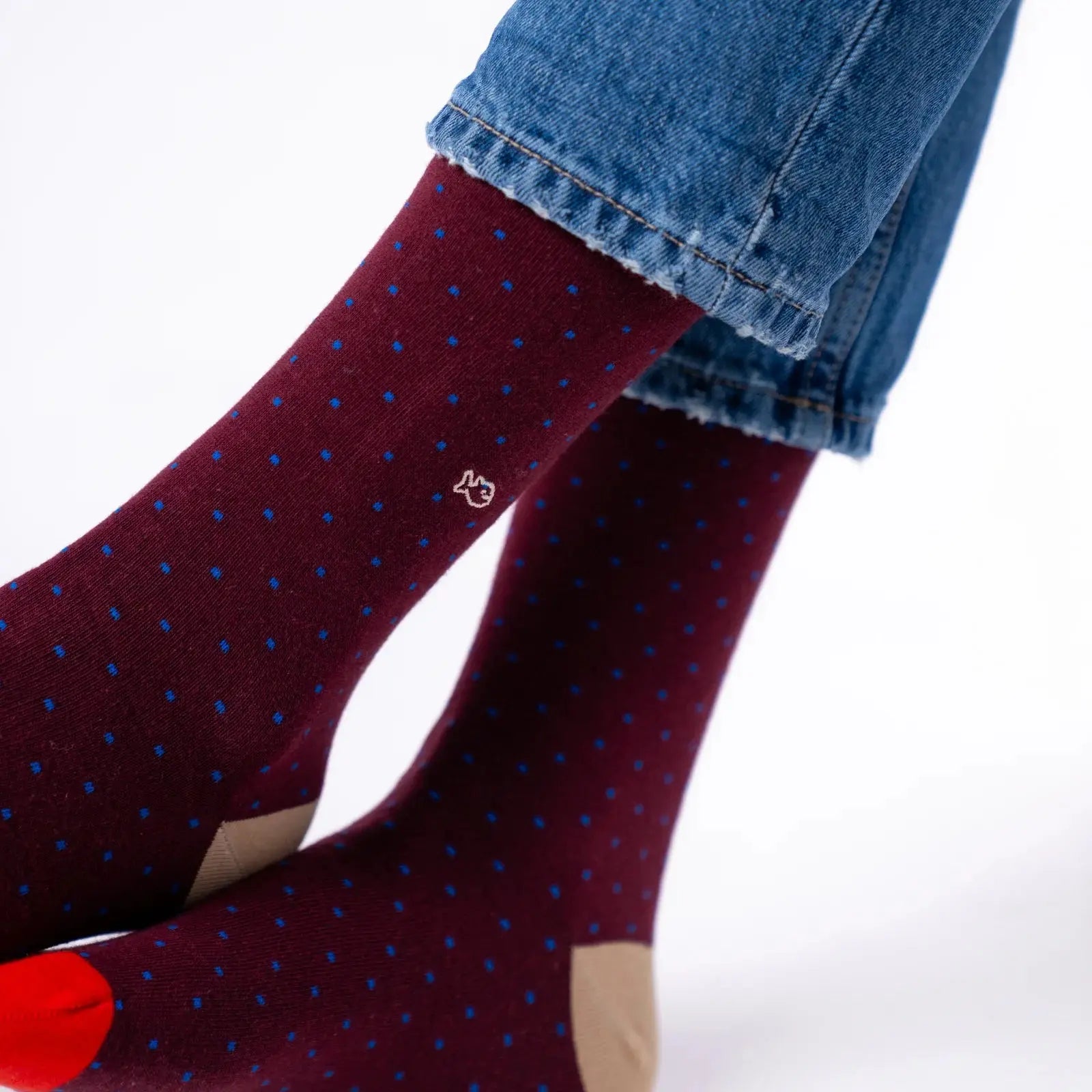 Chaussettes Square - Lie de Vin - Billybelt - détail 4