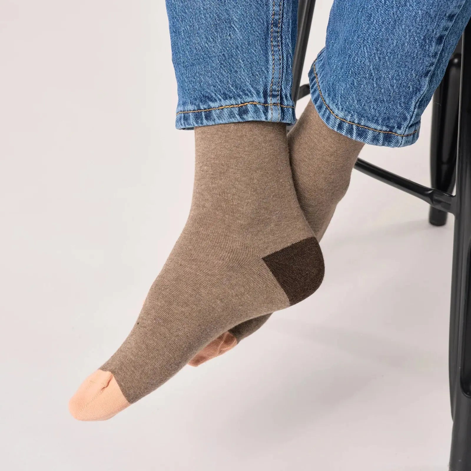 Chaussettes Unies - Marron Chiné - Billybelt - détail 2